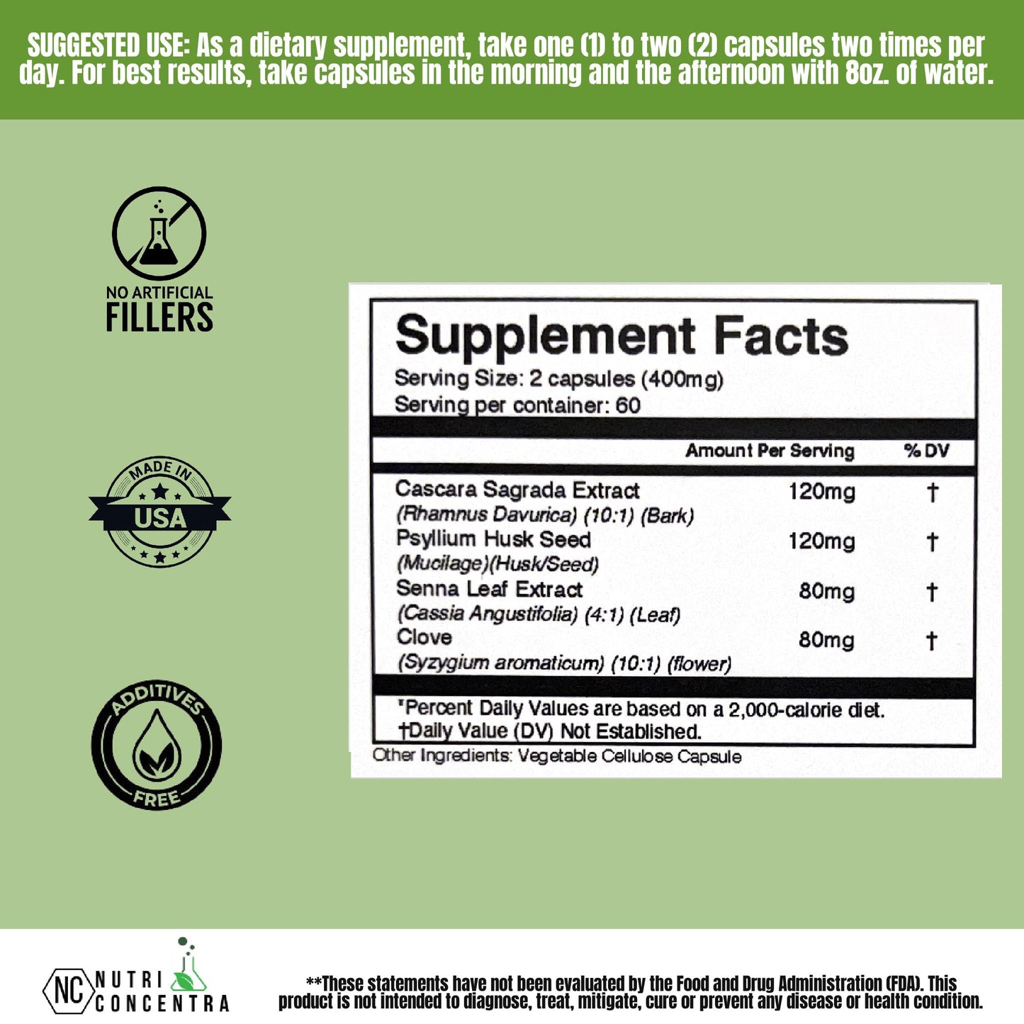 Herbs SRA ColonDetox+ Dietary Supplement Capsules, 120 Count