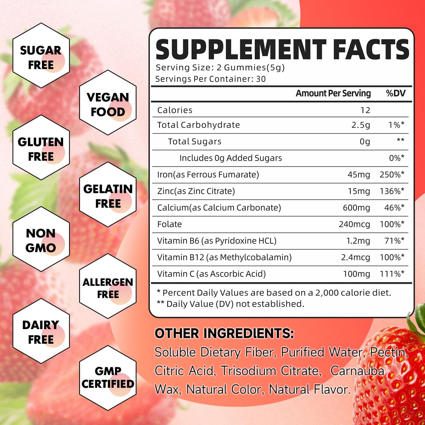 GrnLife Iron Gummies 120 Count