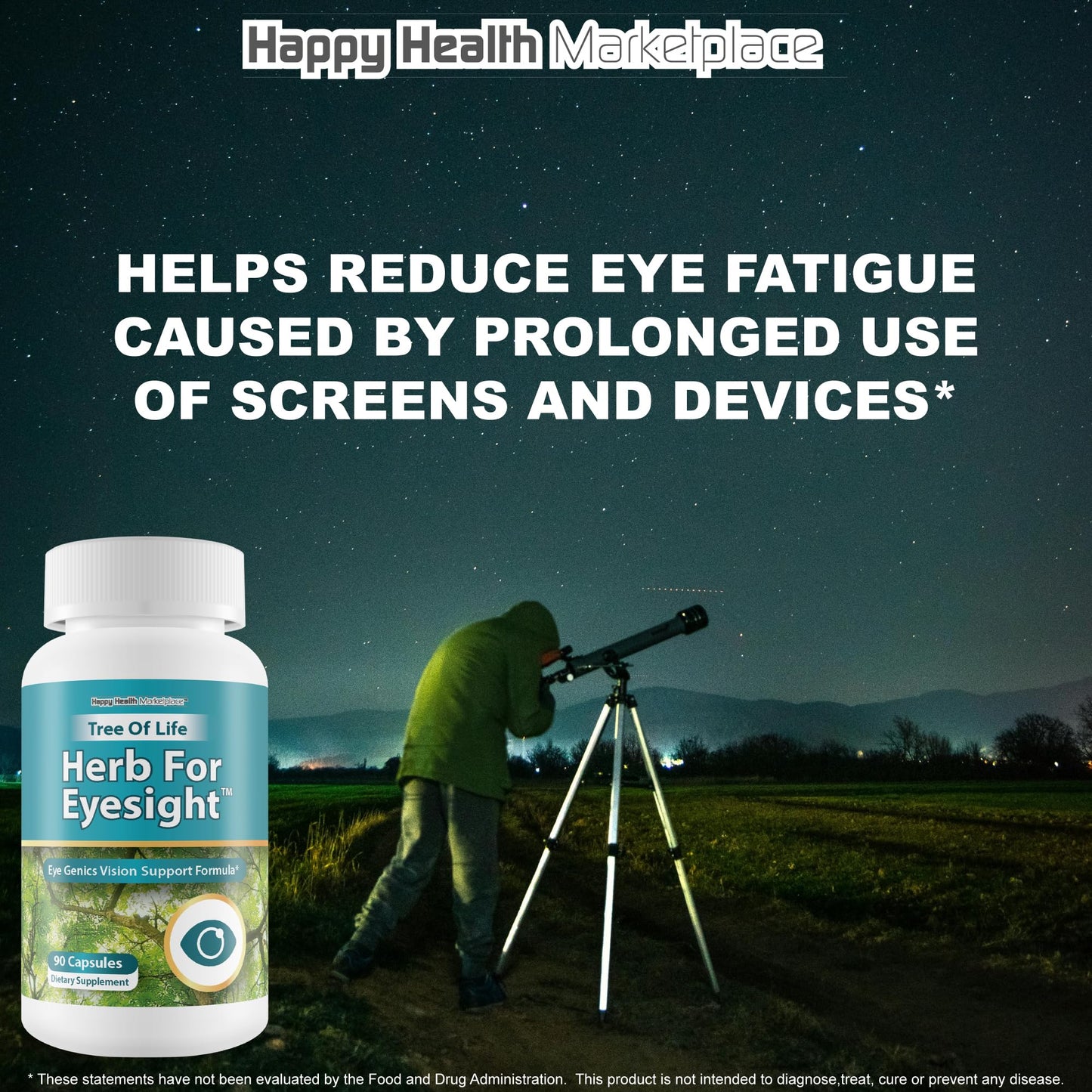 Happy Health Marketplace Lutein Eye Health Capsule, 90 Count