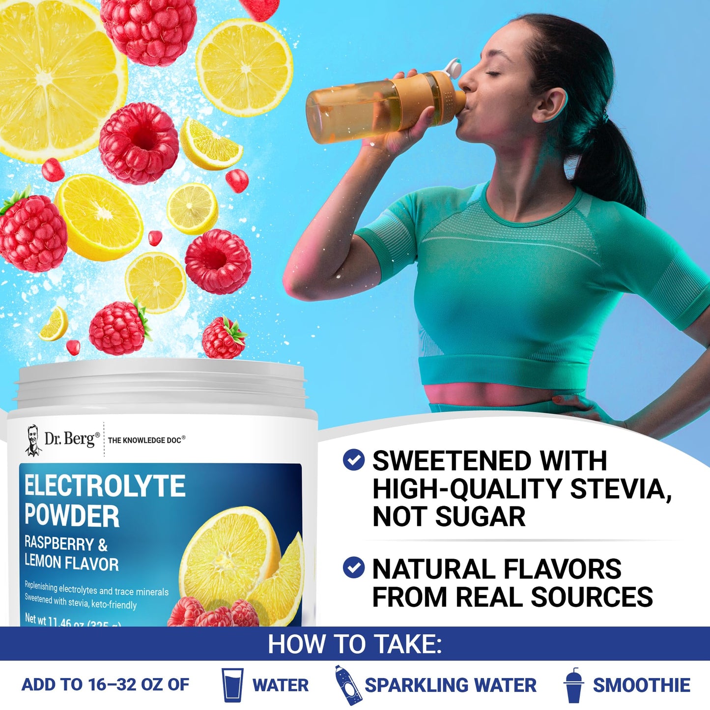 Dr. Berg Nutritionals Zero Sugar Hydration Keto Electrolyte Powder, 11.6 oz