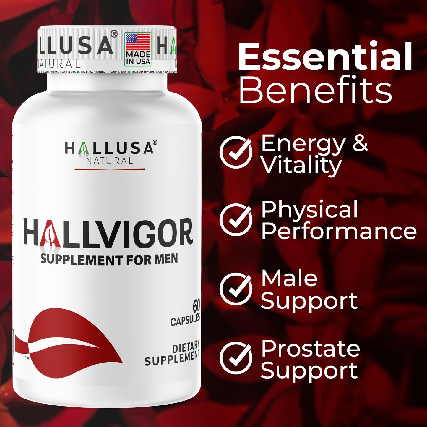 HALLVIGOR Men’s Daily Multivitamin, 60 Capsules