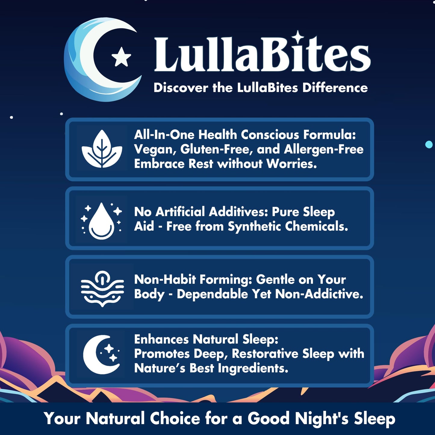 LullaBites Natural Sleep 60 Gummies