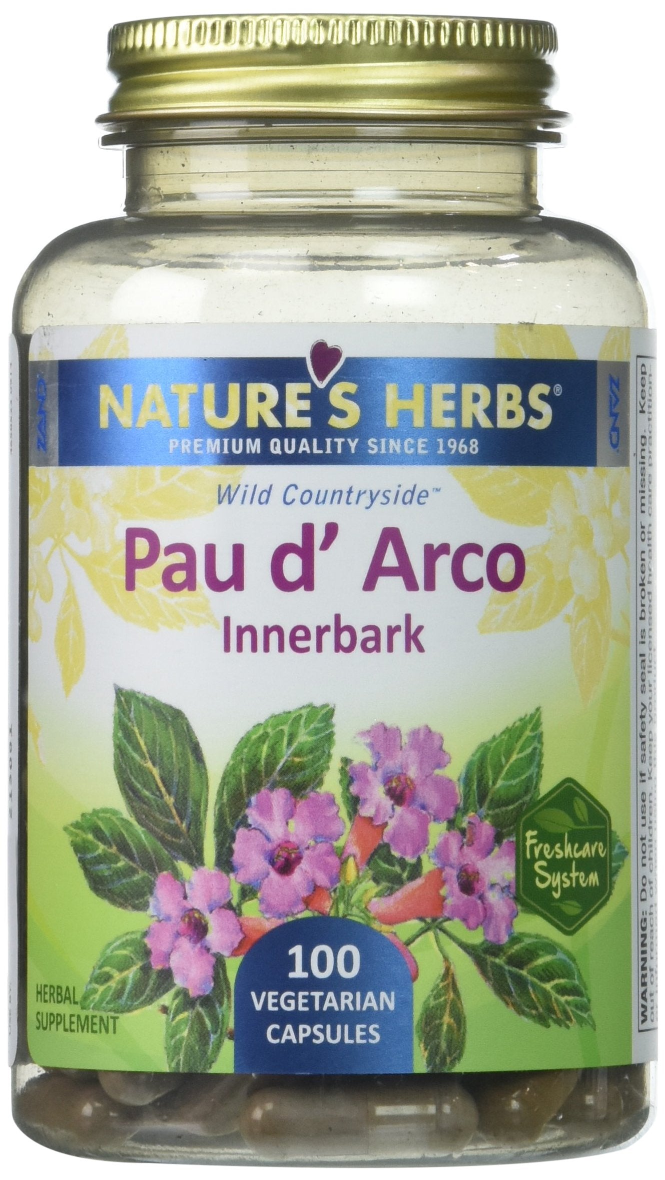 ZAND Pau D Arco Innerbark Capsules, 100 Count