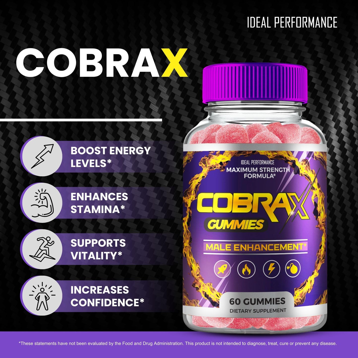 IDEAL PERFORMANCE CobraX Gummy 60 Count