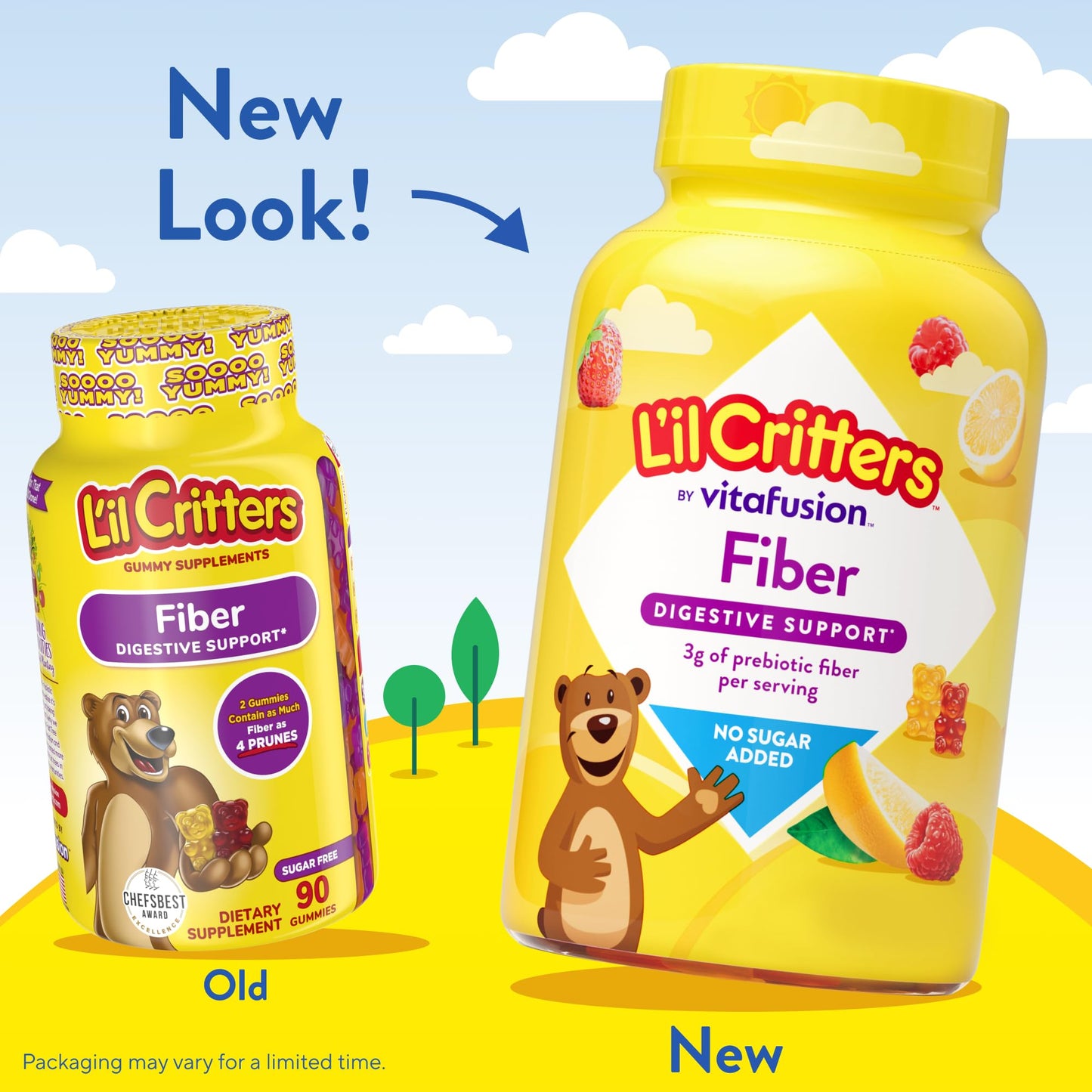 Lil Critters Kids Fiber Gummy Bears Supplement, 90 Count