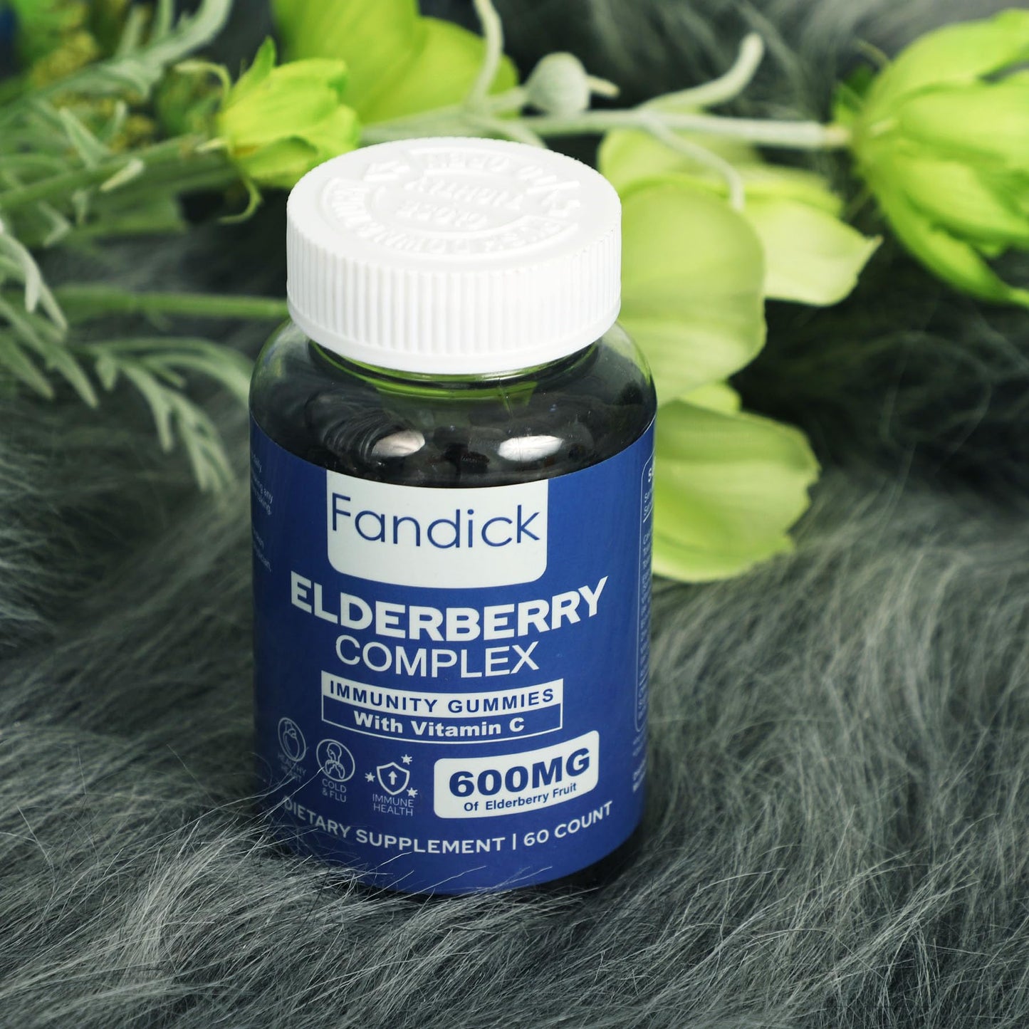 FANDICK Elderberry Fruit Extract Gummy, 60 Count
