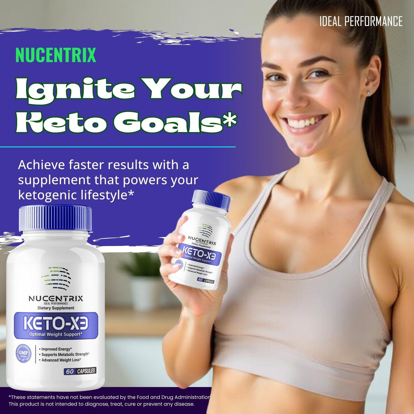 IDEAL PERFORMANCE Nucentrix Keto Capsules, 180 Capsules