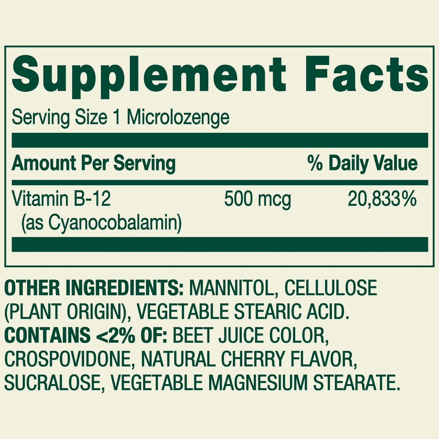 Generic Vitamin B12 Microlozenge 200 Count