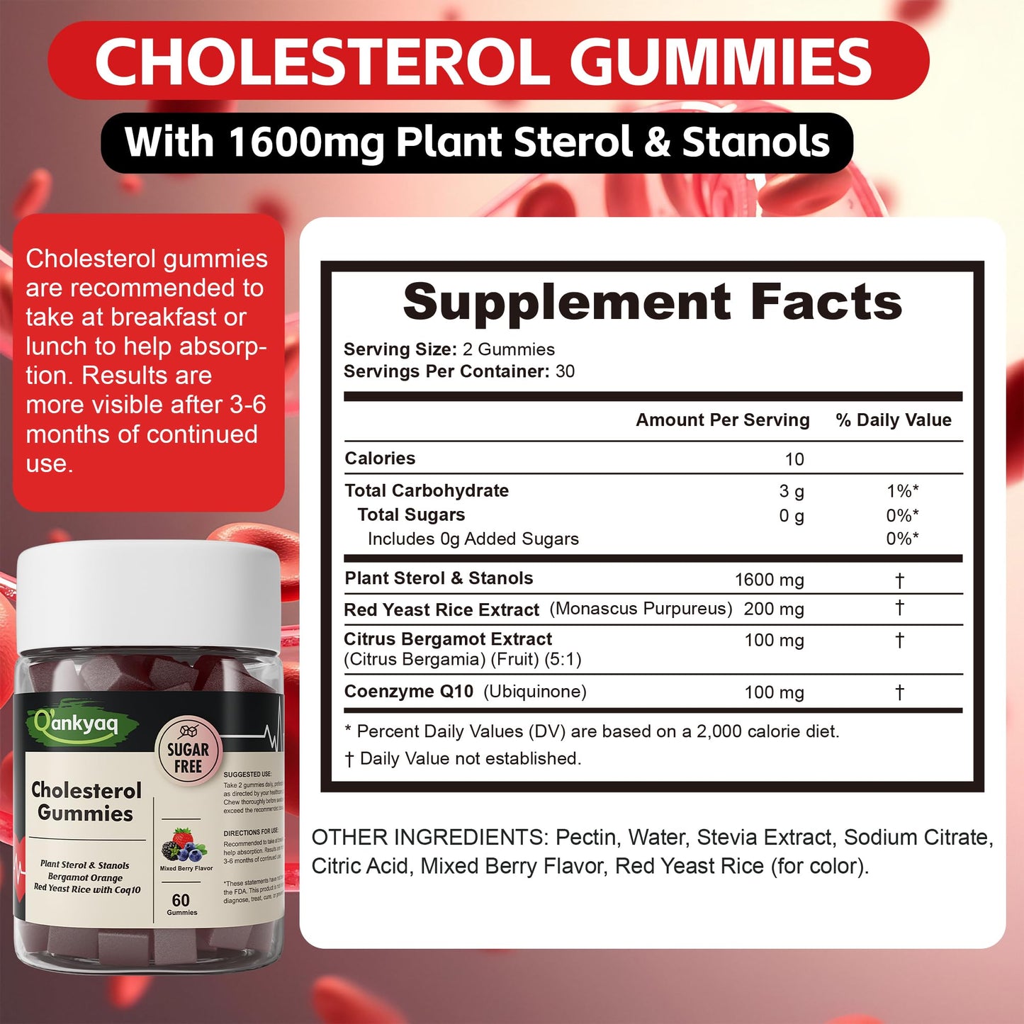 Q'ankyaq Cholesterol Gummies Gummy 60 Count