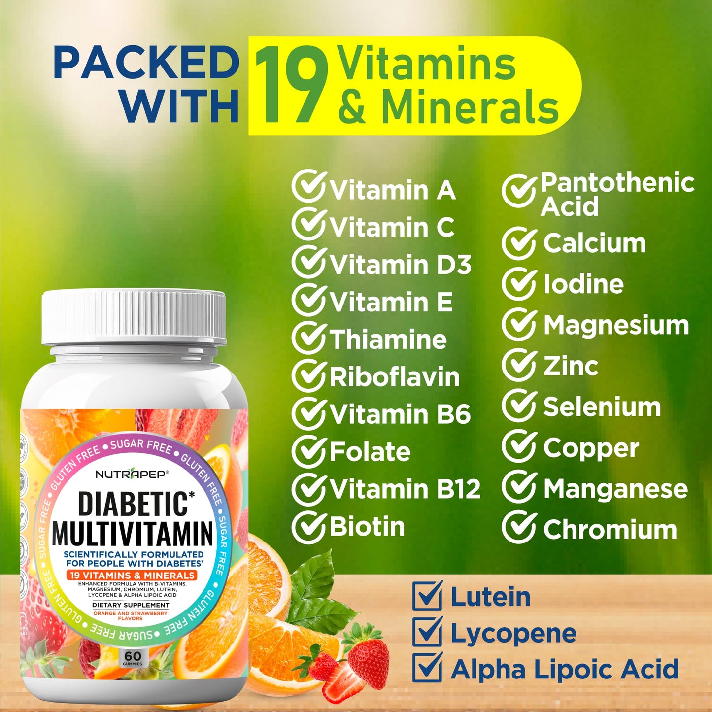 NutraPep Premium Multivitamin Gummies 60 Count