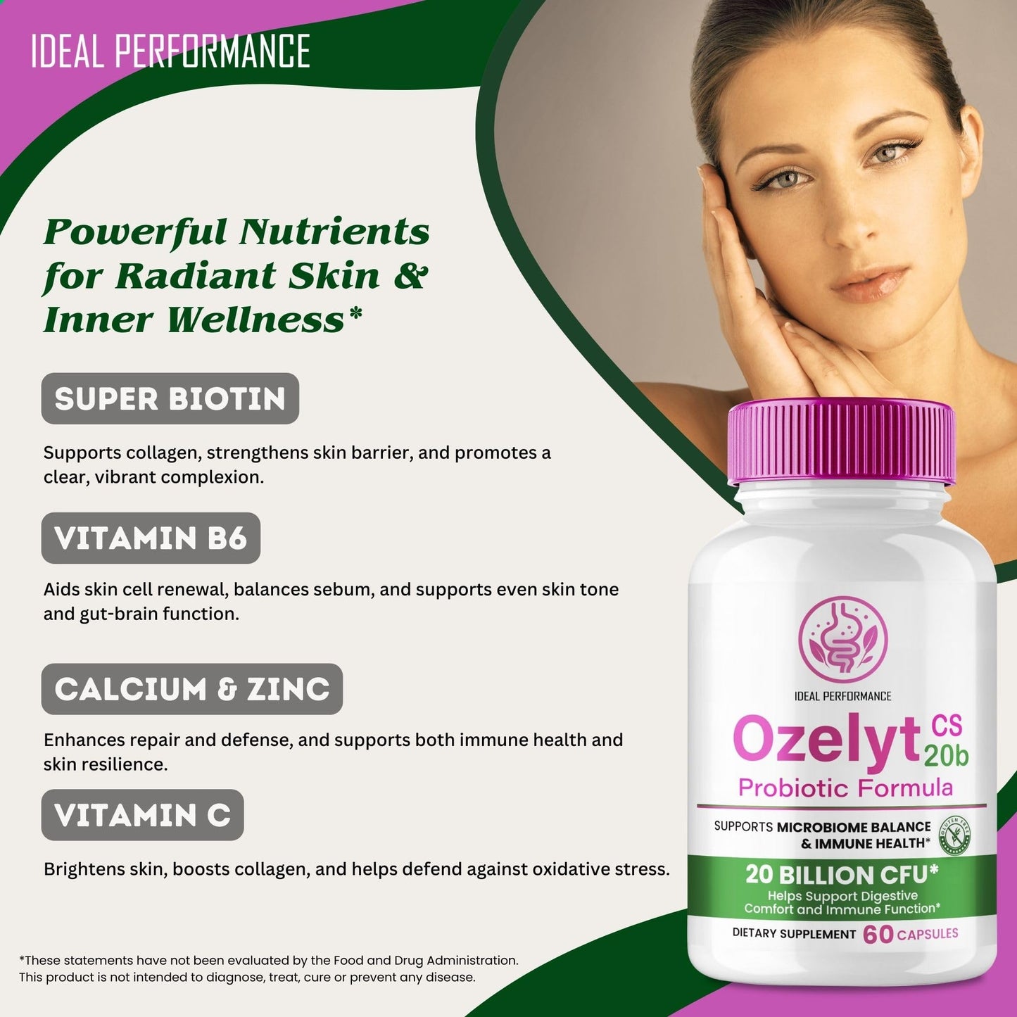 IDEAL PERFORMANCE Ozelyt CS 20b Capsules 60 Count