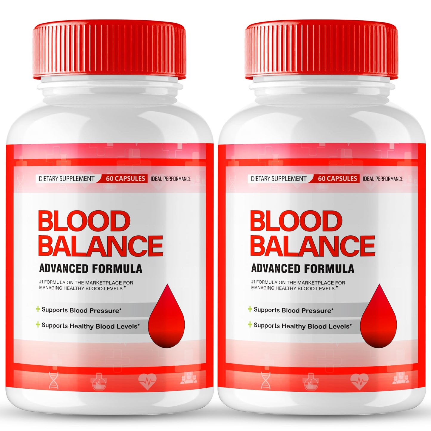 IDEAL PERFORMANCE Blood Balance Blood Formula Support Supplement Capsules, 120 Capsules