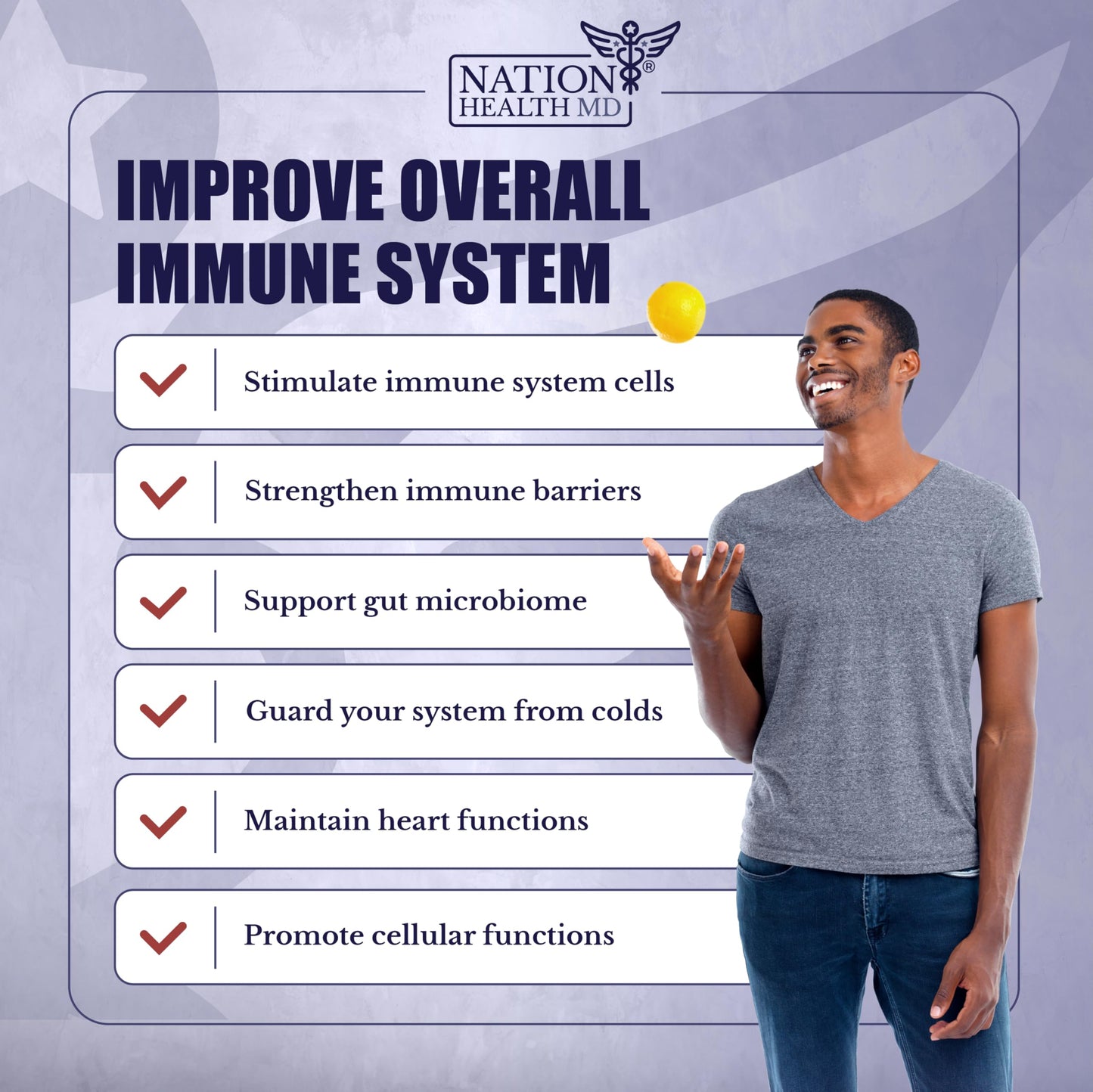 Nation Health MD Immune Support Capsule, 60 Capsules