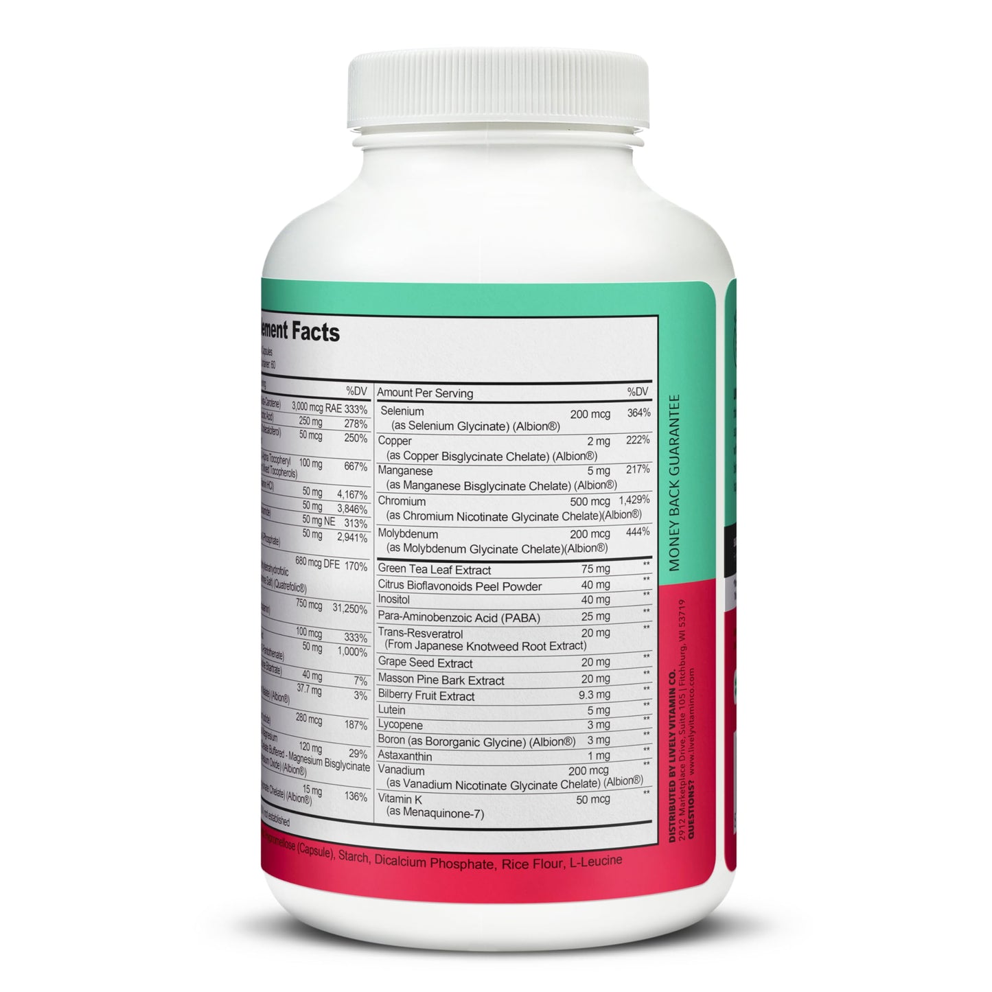 LIVELY VITAMIN CO Multivitamin Capsule 240 Count