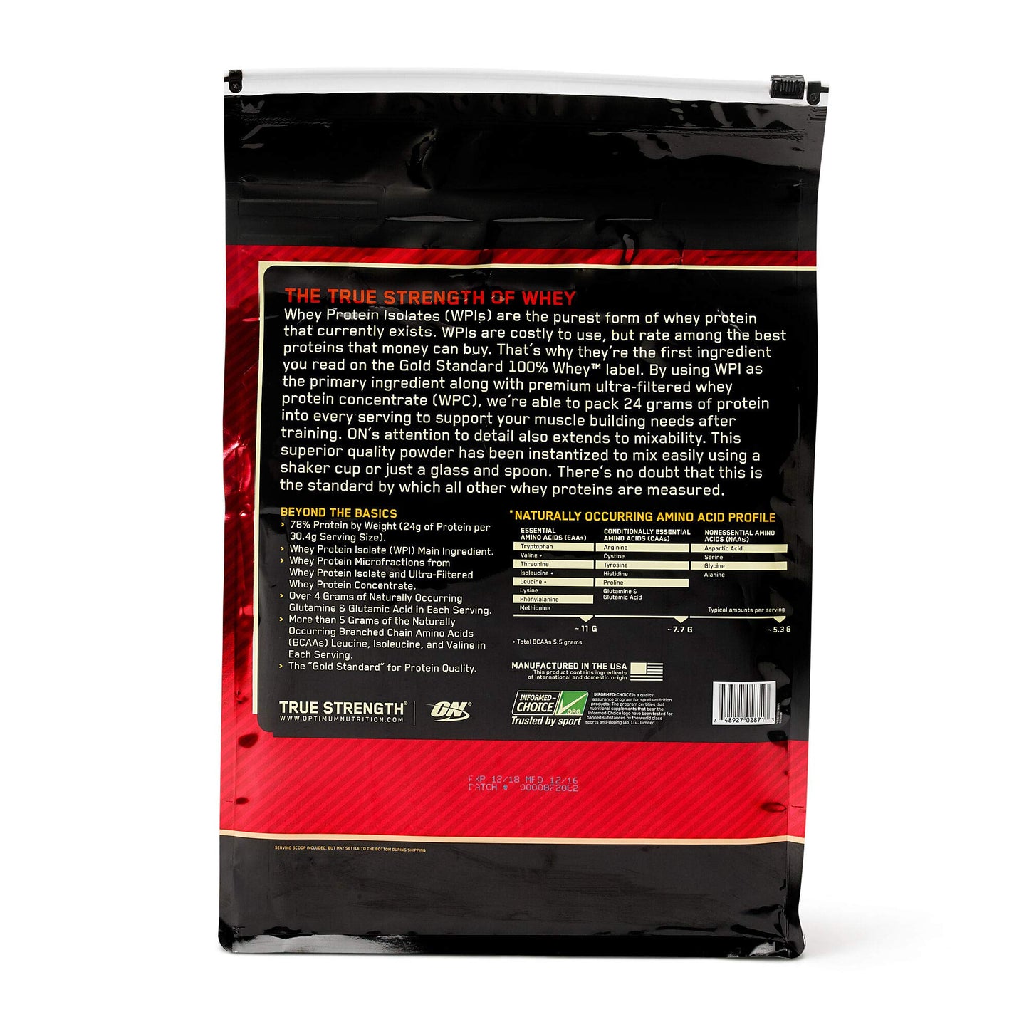 Optimum Nutrition 100% Whey Gold Standard Protein Powder, Chocolate, 160 Servings