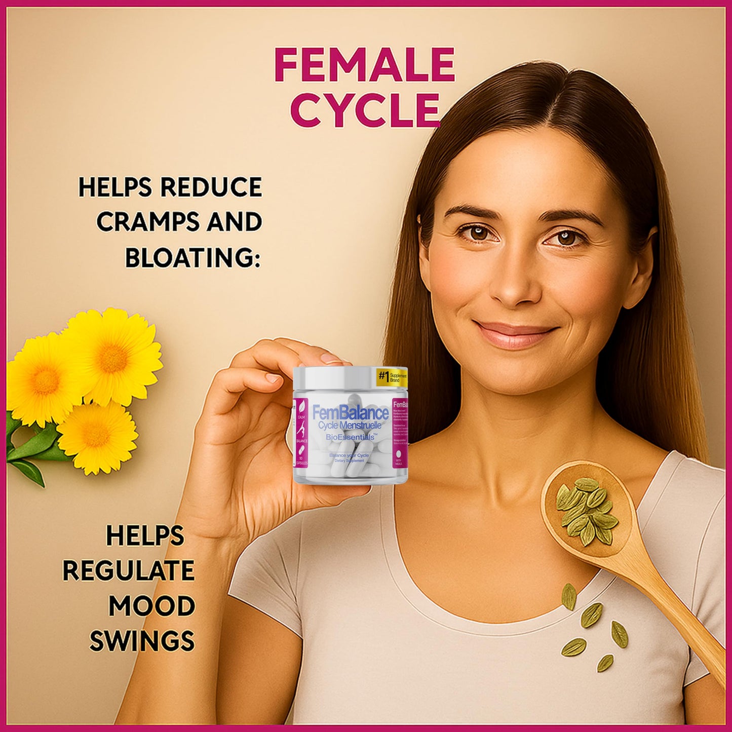 BioEssentials FemBalance Female Hormonal Balance Complex Capsules, 90 Count