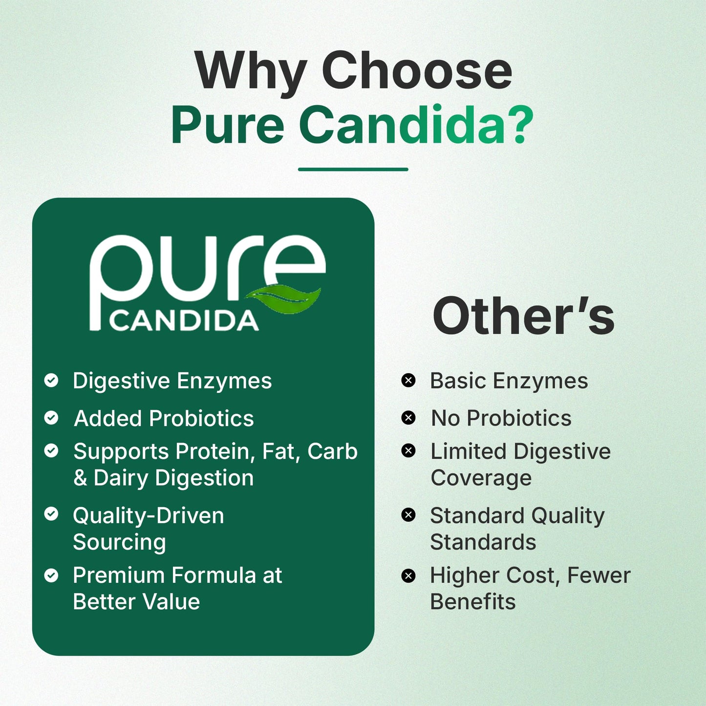 Pure Candida Superior Digestive Enzyme Supplement Capsule 90 Count