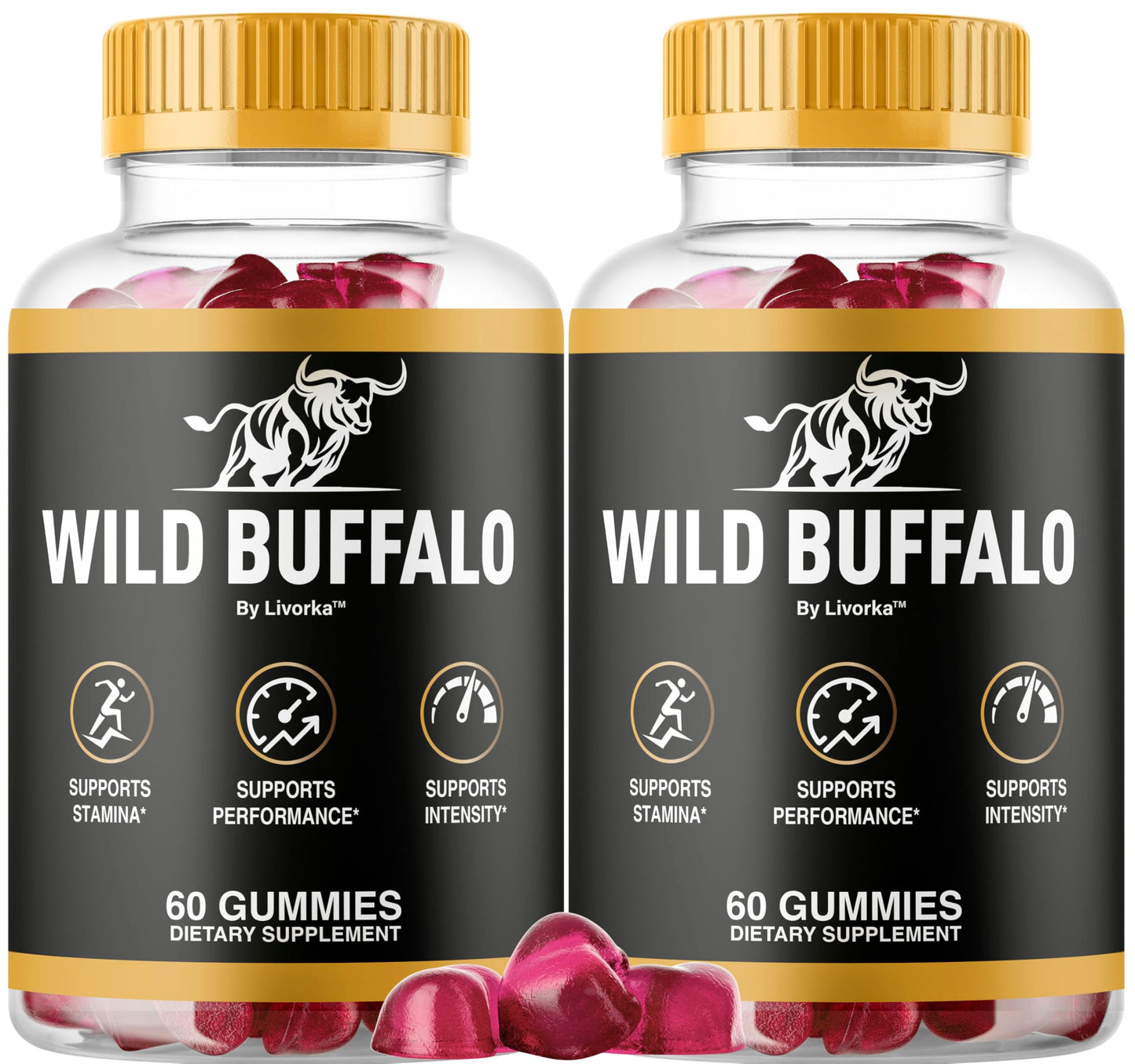 LIVORKA Wild Buffalo Gummies for Men, 120 Gummies