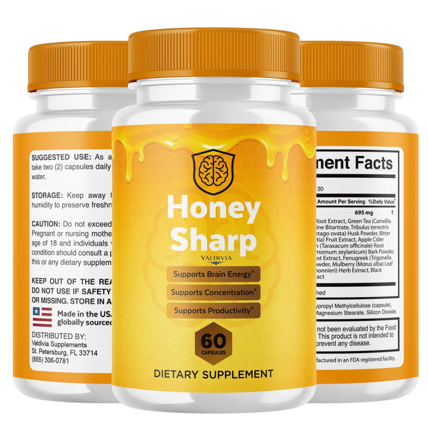 Valdivia HoneySharp Capsules, 60 Count