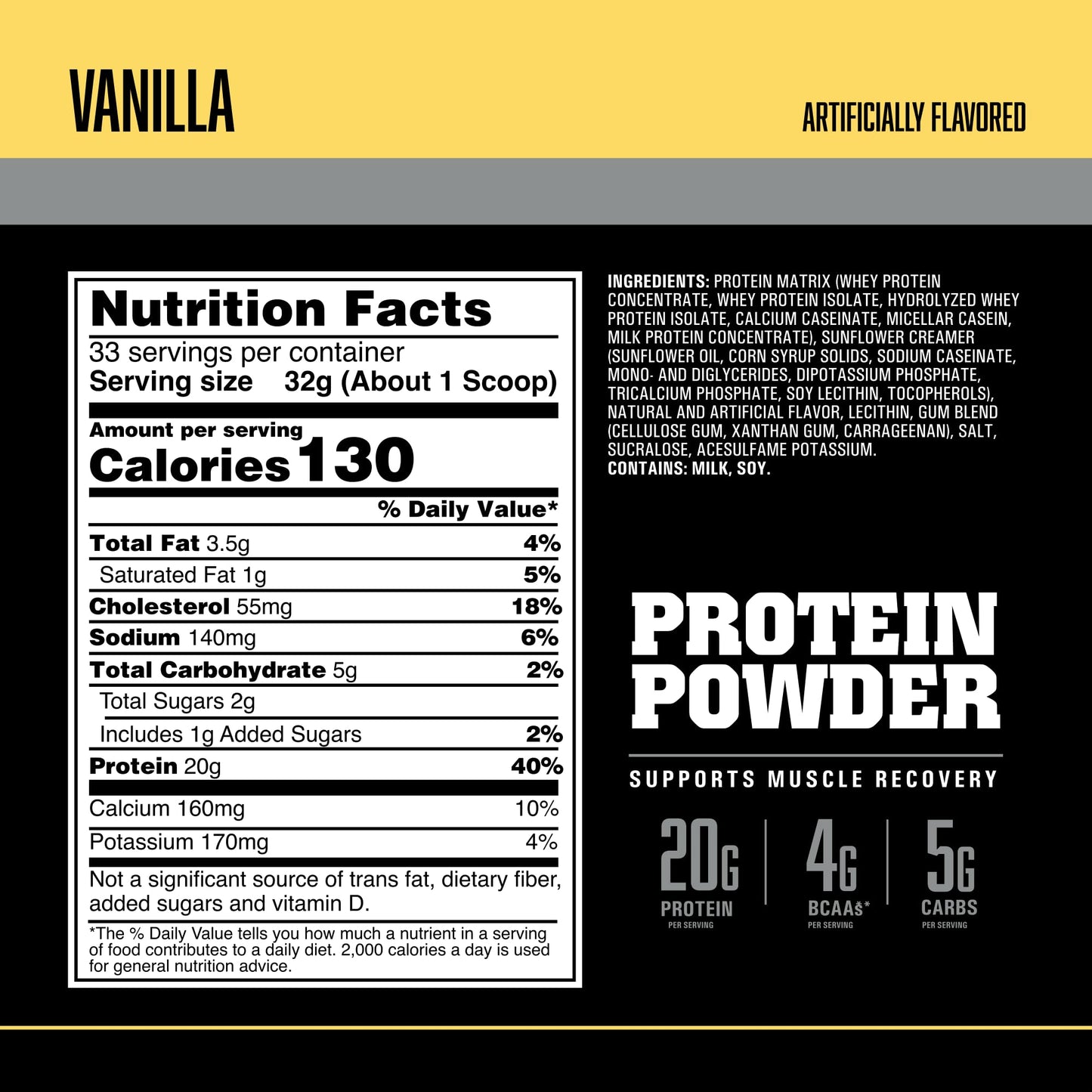 ABB Performance Pure Pro Protein Powder Vanilla, 37.2 Servings