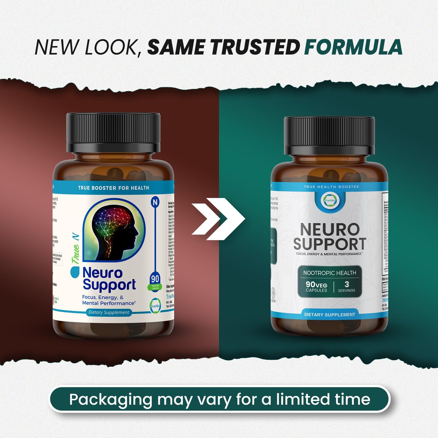 TRUEMED Neuro Support Veg Capsules 90 Count