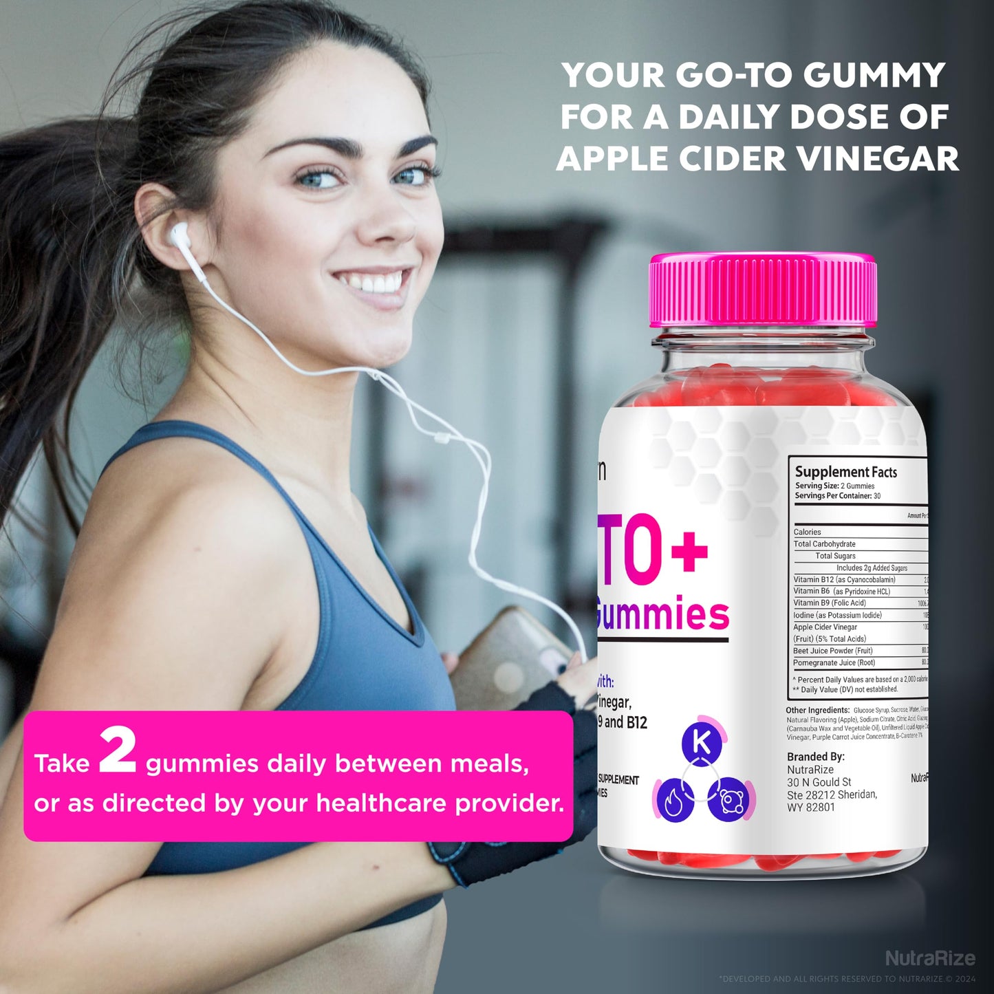 NutraRize Elite Burn Keto ACV Gummies 60 Count