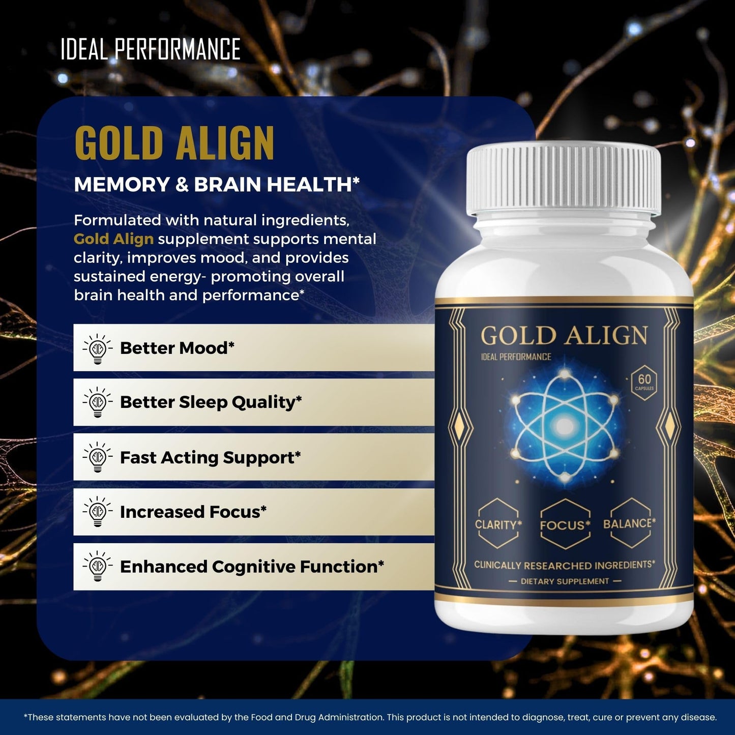 IDEAL PERFORMANCE Gold Align Plus Capsules 180 Count