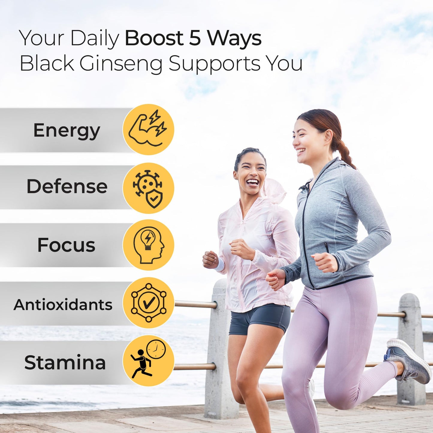 GeumHeuk Korean Black Ginseng 1000mg, Non-GMO, High Ginsenosides, High Absorption, 90 Vegan Capsules