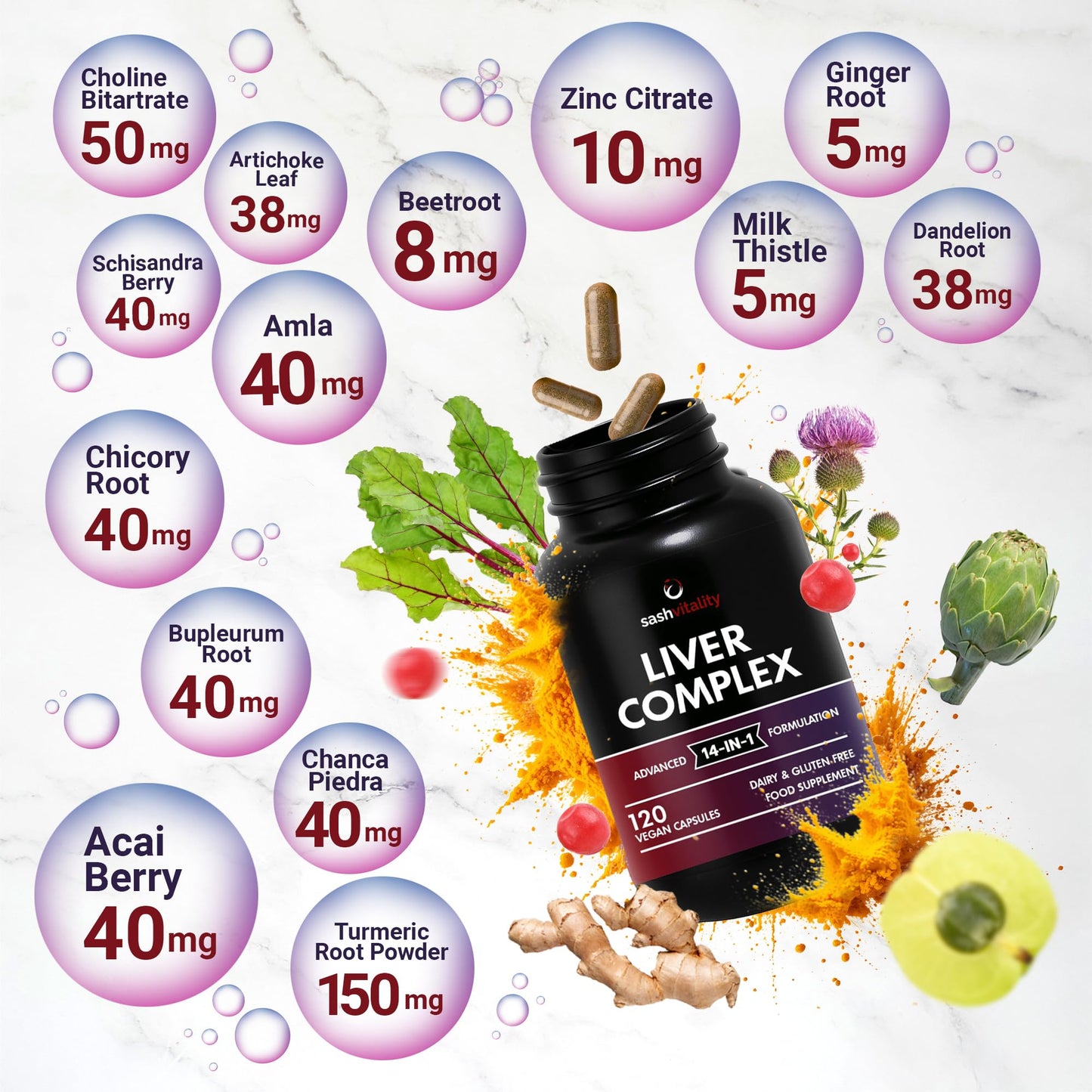 SASH Vitality Liver Support Tablets 120
