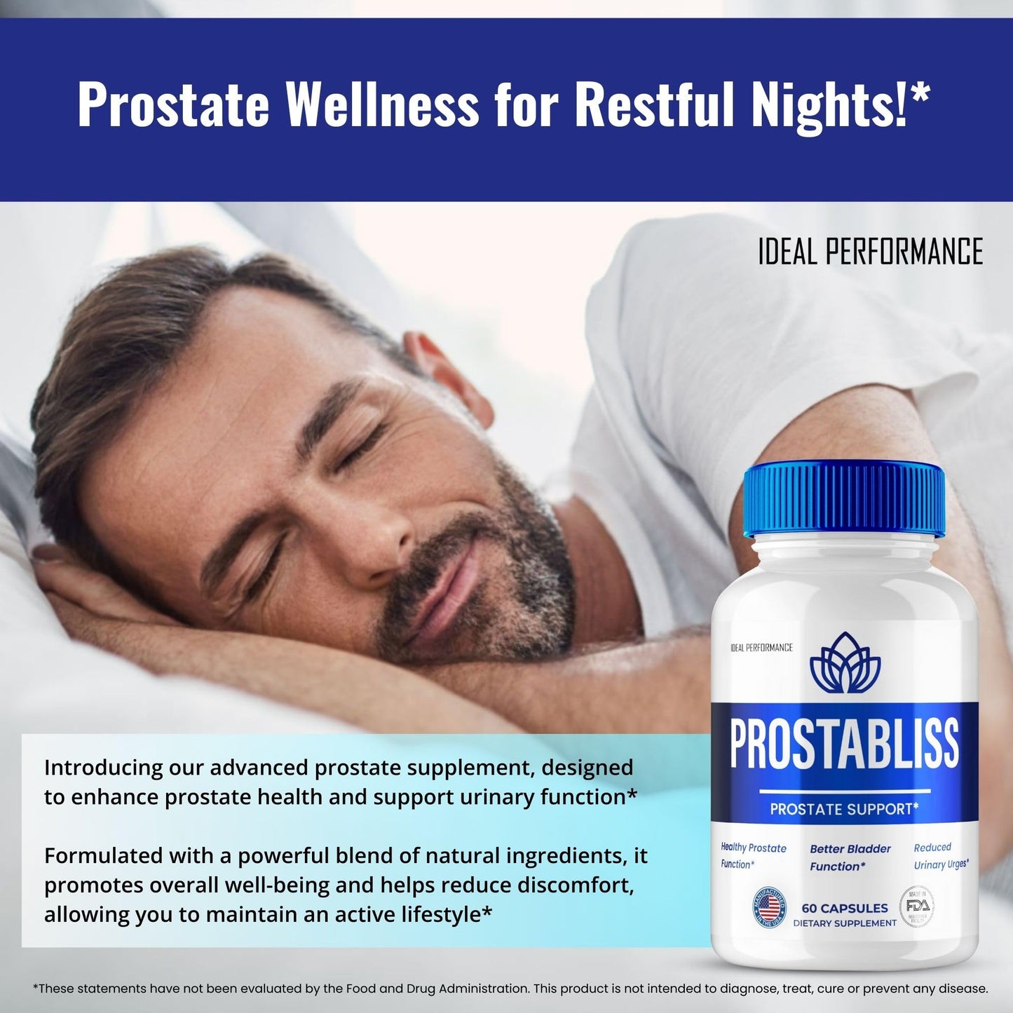 IDEAL PERFORMANCE ProstaBliss Prostate Capsules, 60 Count
