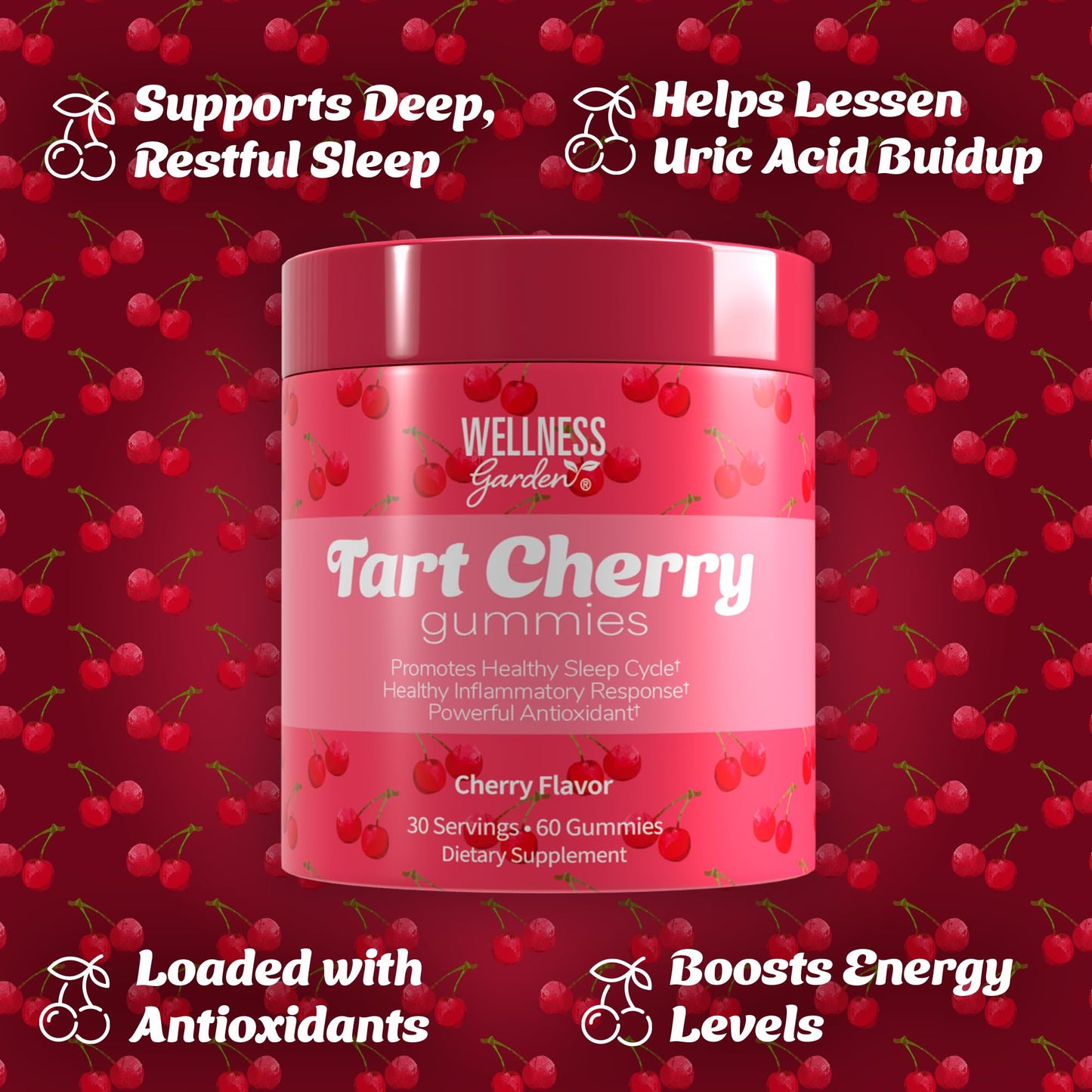 Windmill Tart Cherry Gummies Powder 60 Gummies