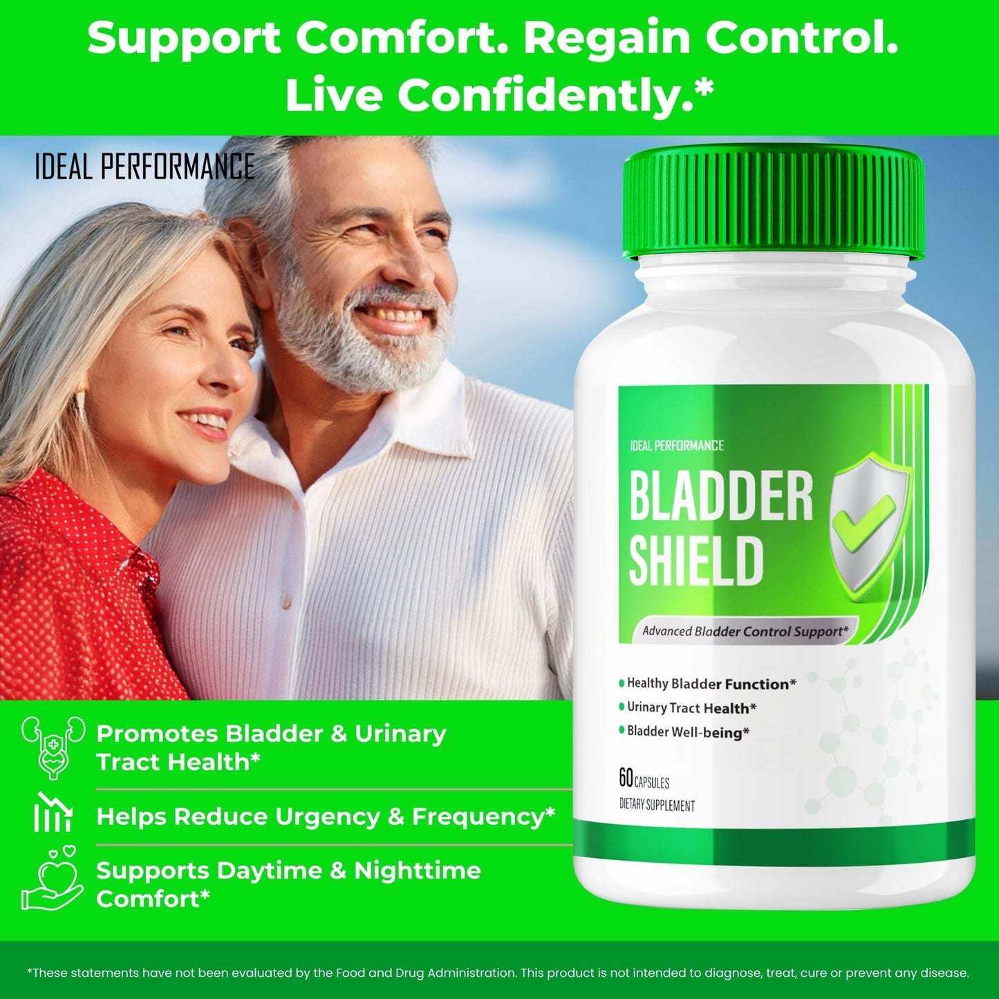 Ideal Performance Bladder Shield Capsules, 60 Count