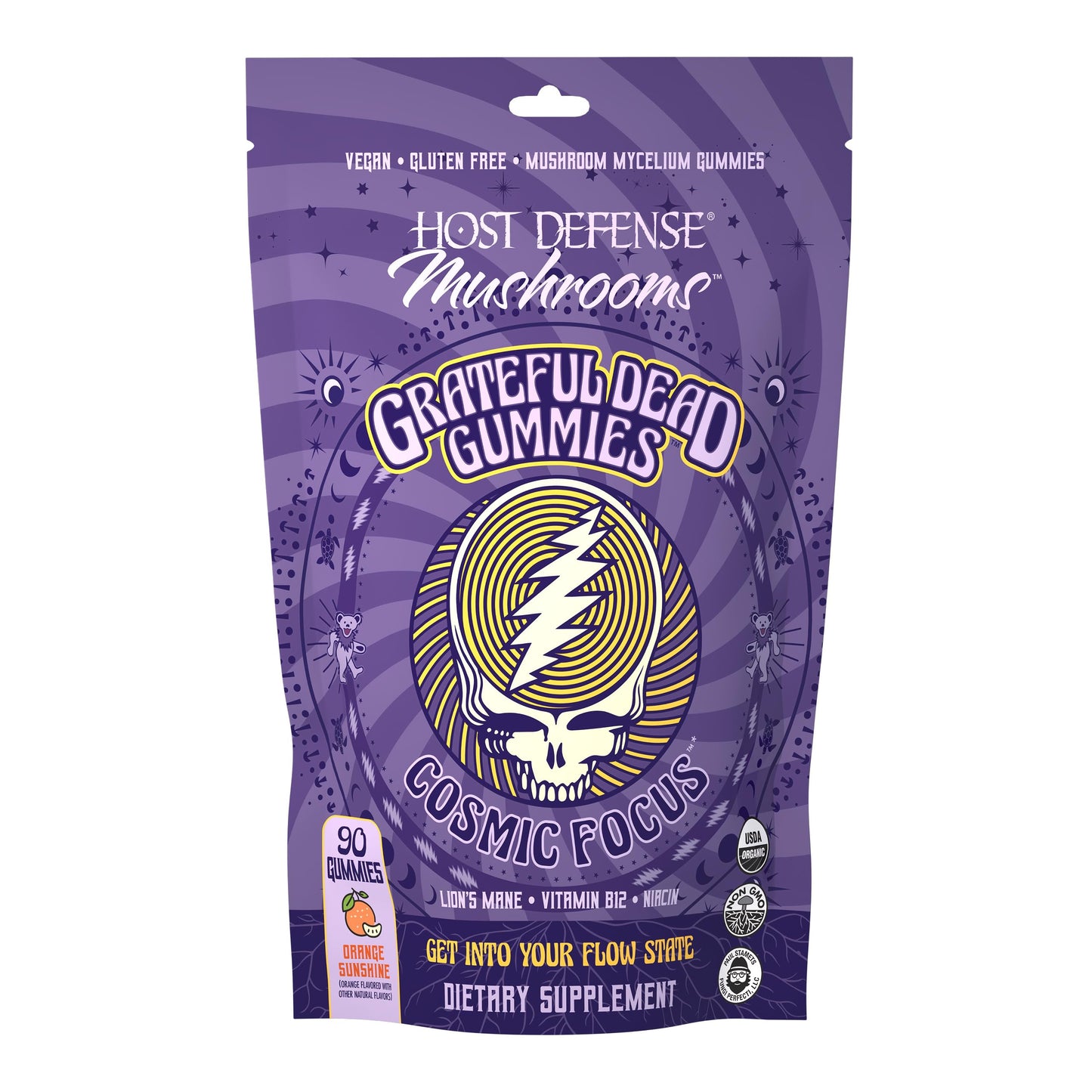 Host Defense Cosmic Focus Grateful Dead Gummy 90 Count
