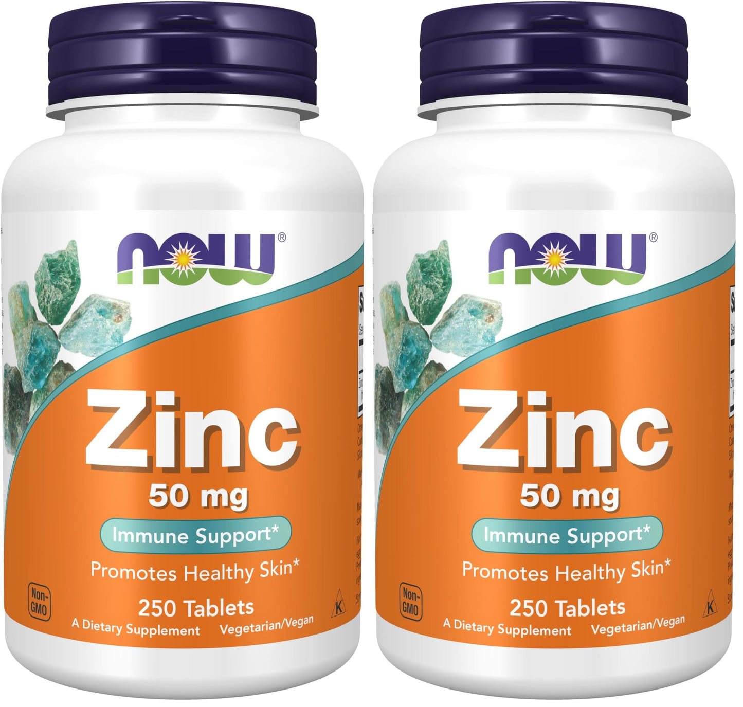 NOW Foods Zinc (Zinc Gluconate) 50 mg Tablets, 500 Tablets