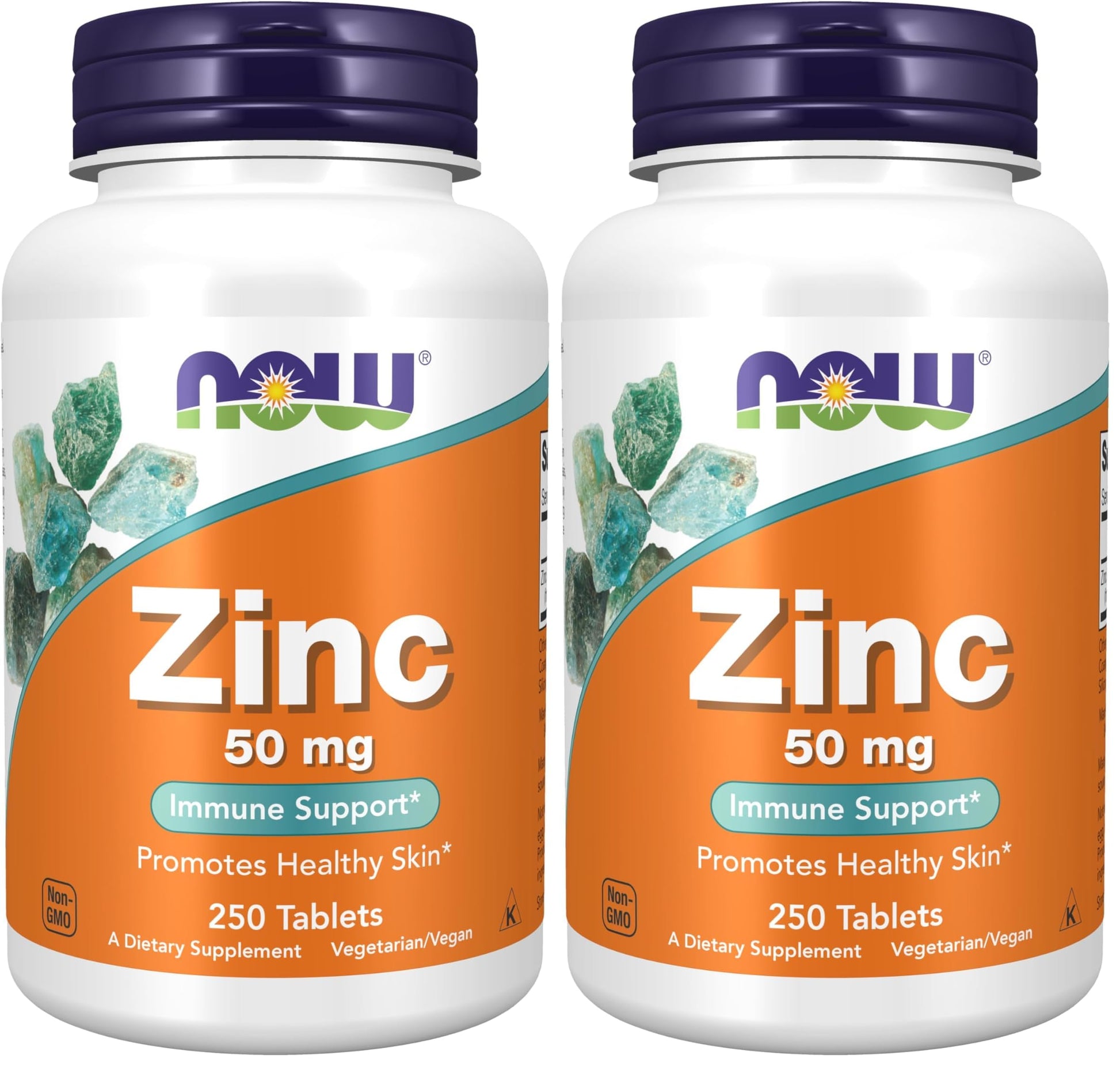 NOW Foods Zinc (Zinc Gluconate) 50 mg Tablets, 500 Tablets