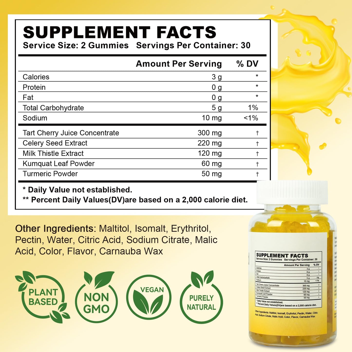Feelherbs Uric Acid for Joint Cleanse & Detox Gummies 60 Count
