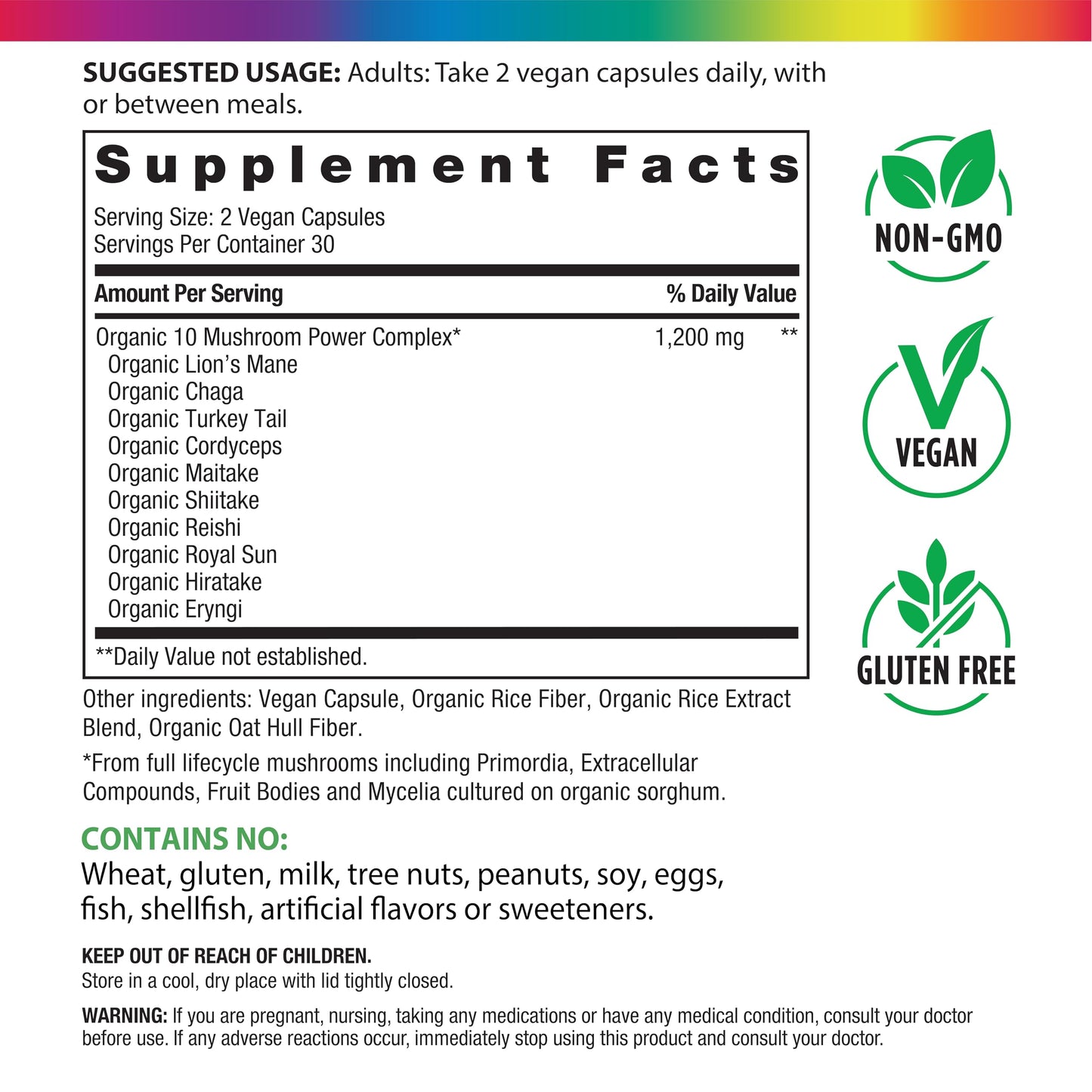 Rainbow Light Mushroom Complex Supplement Capsule 60 Count