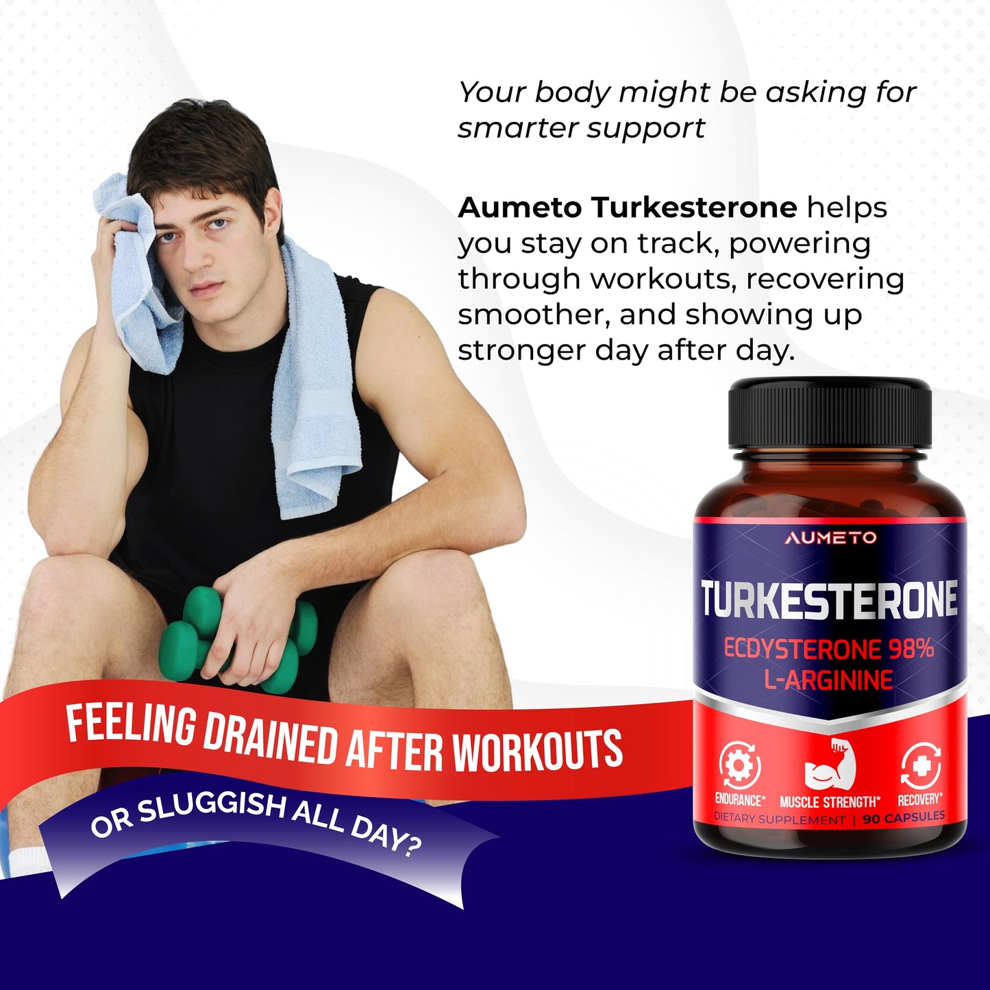 AUMETO Turkesterone Supplement 90 Capsules