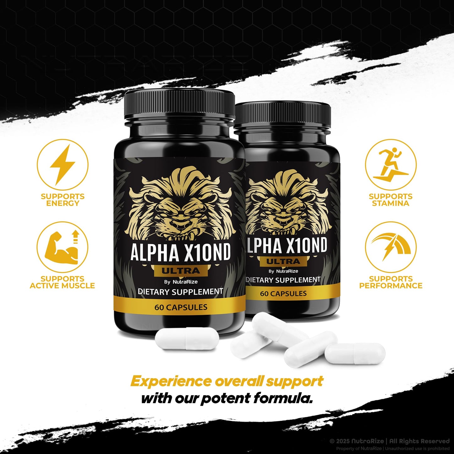 Rize Labs Alpha X10nd Ultra for Men Capsules 180 Capsules