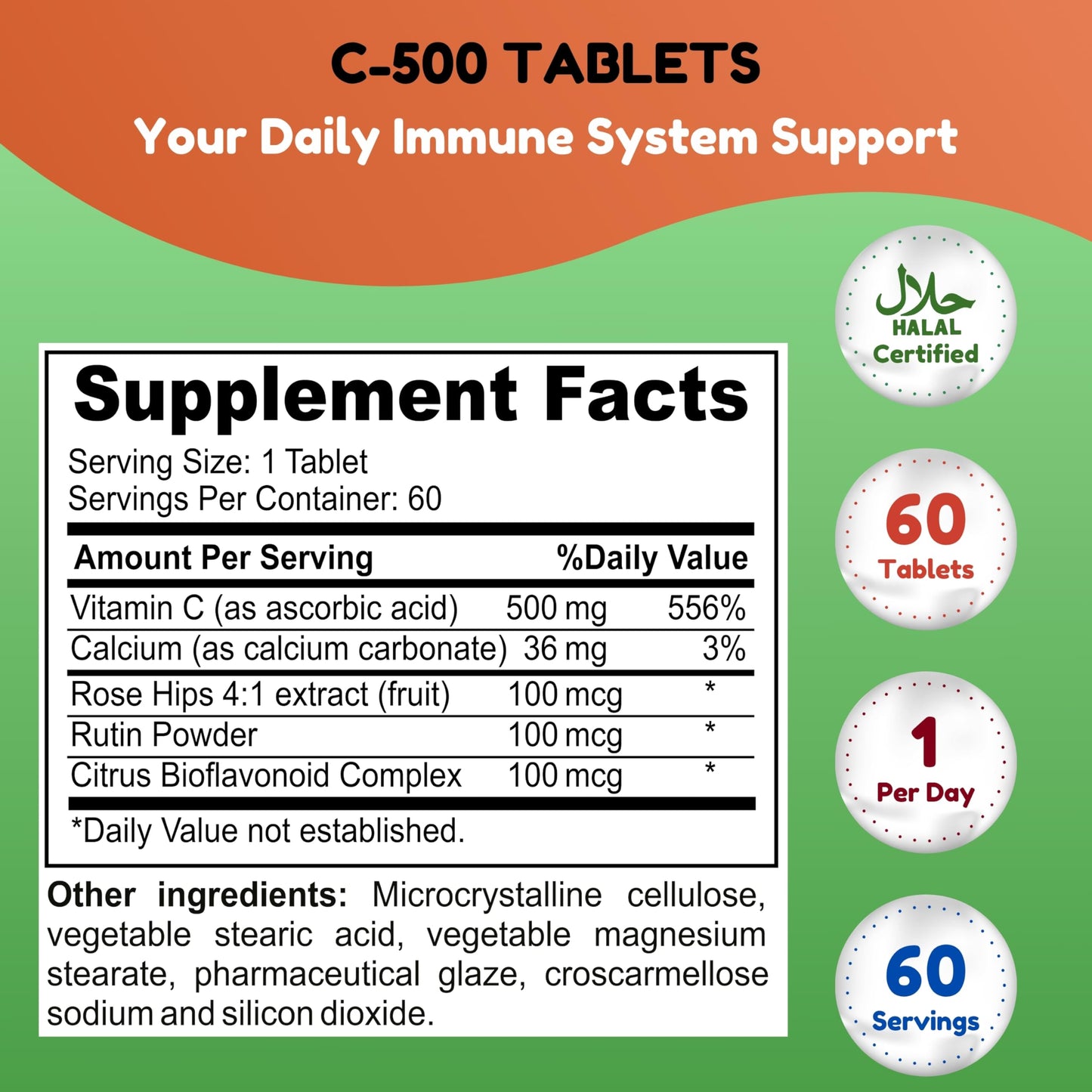 SHIFAA NUTRITION Vitamin C-500 Tablets 60
