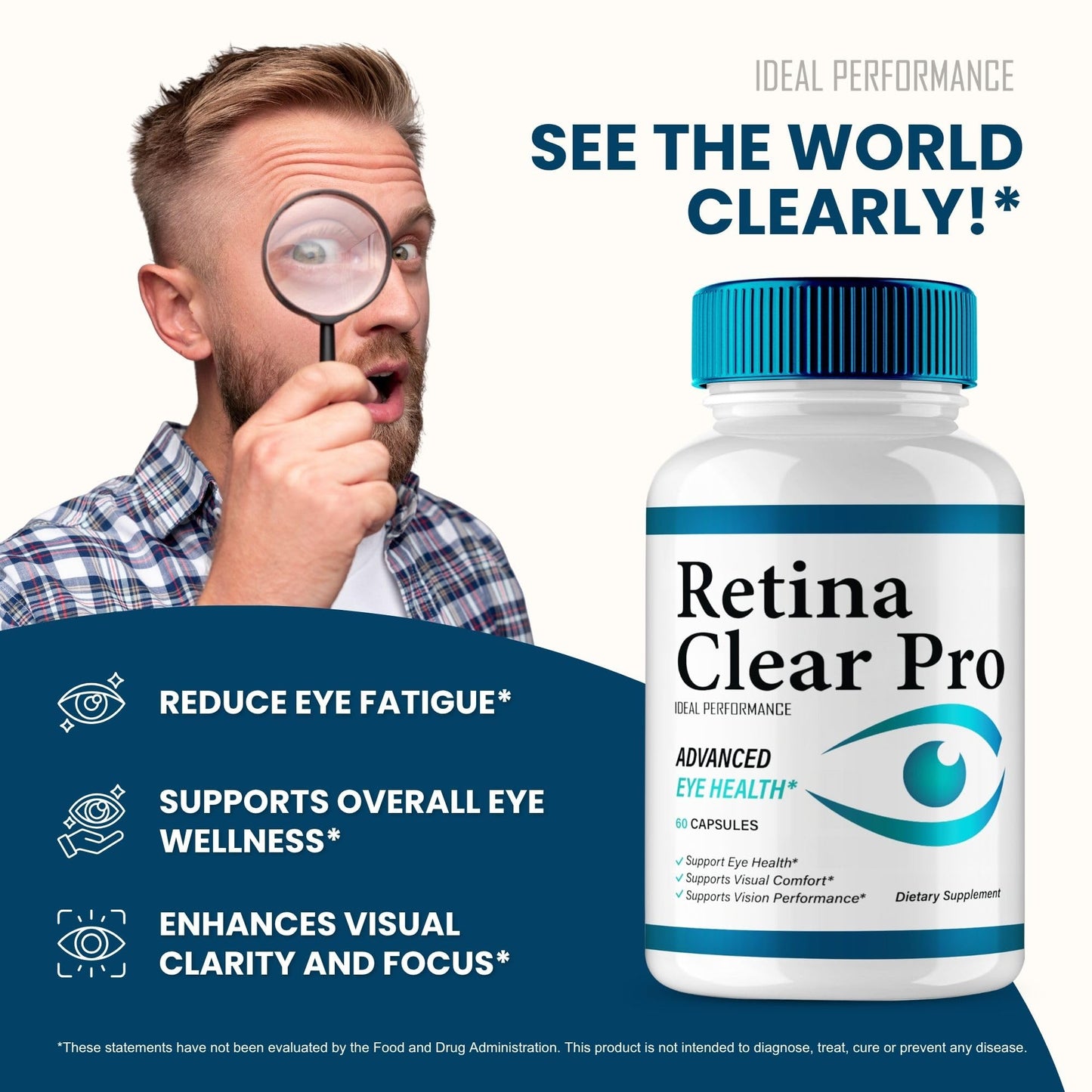 IDEAL PERFORMANCE Retina Clear Eye Supplement 180 Capsules