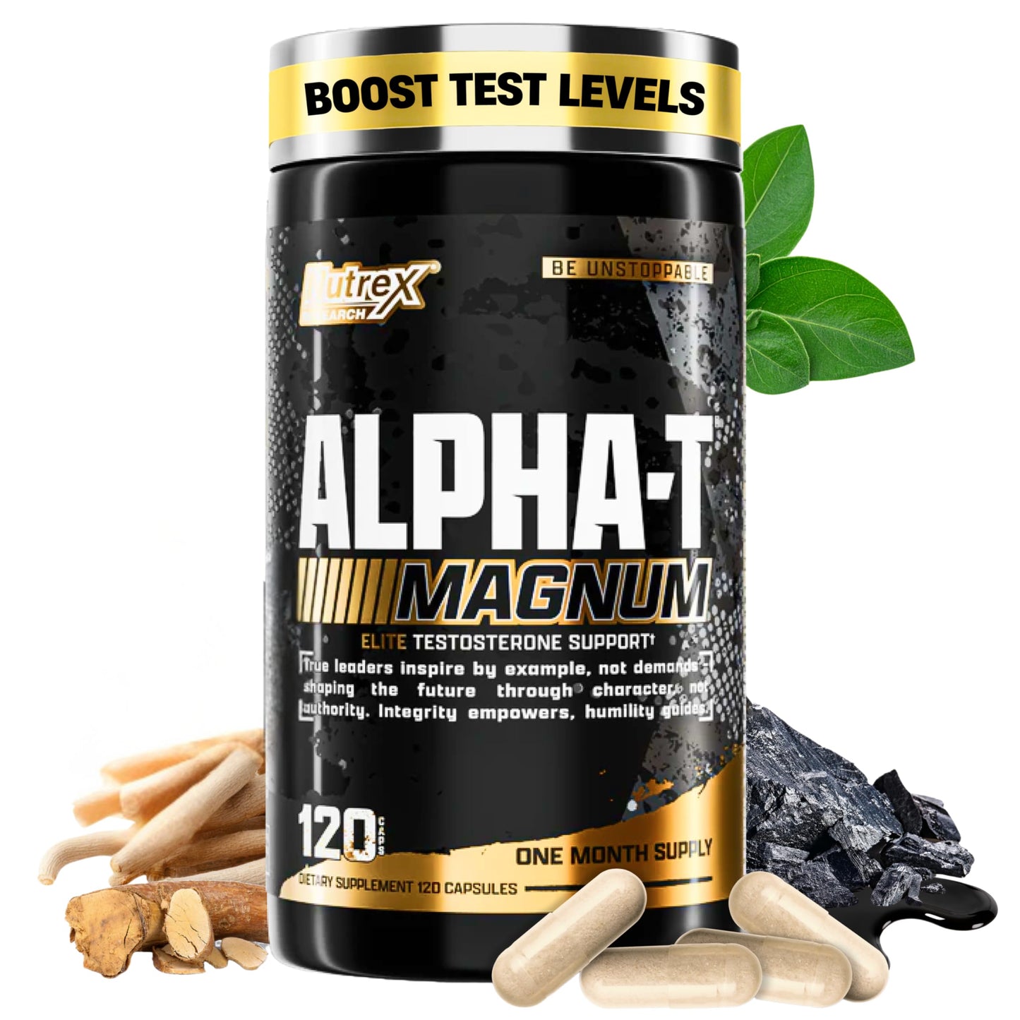 Nutrex Research Alpha-T Magnum Testosterone Support for Men Capsules 120 Count
