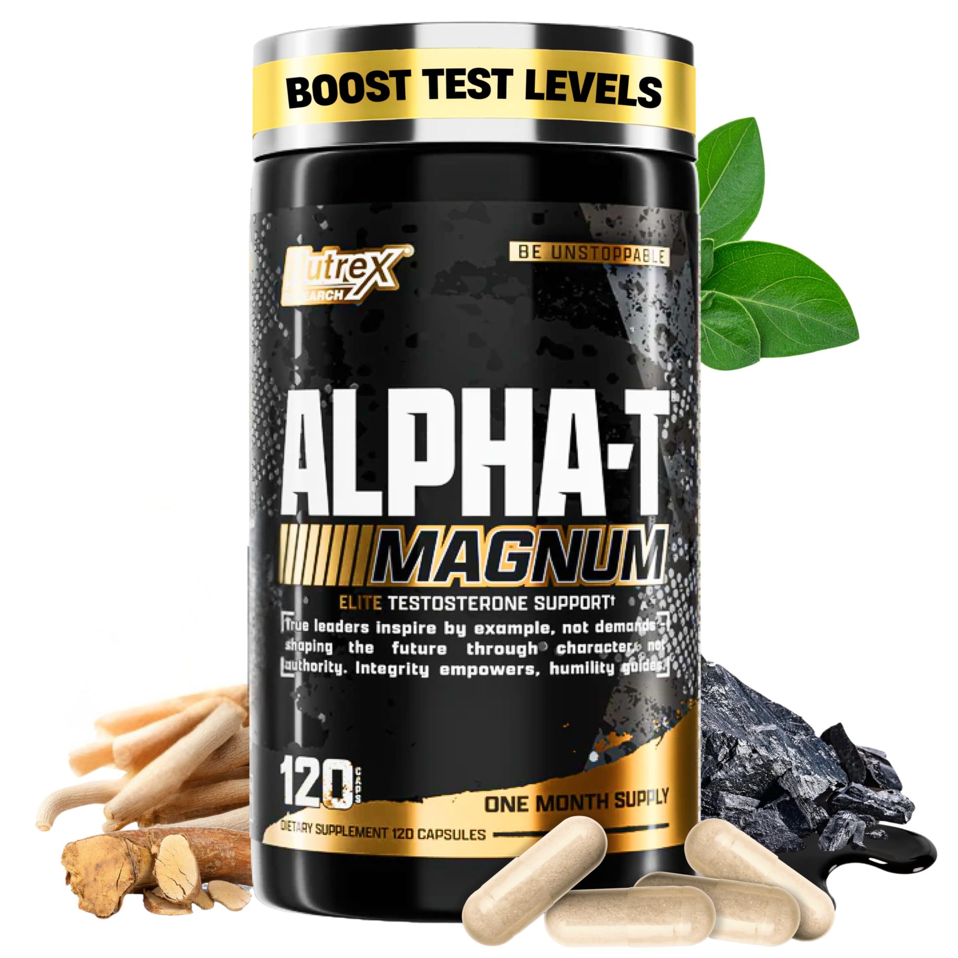 Nutrex Research Alpha-T Magnum Testosterone Support for Men Capsules 120 Count