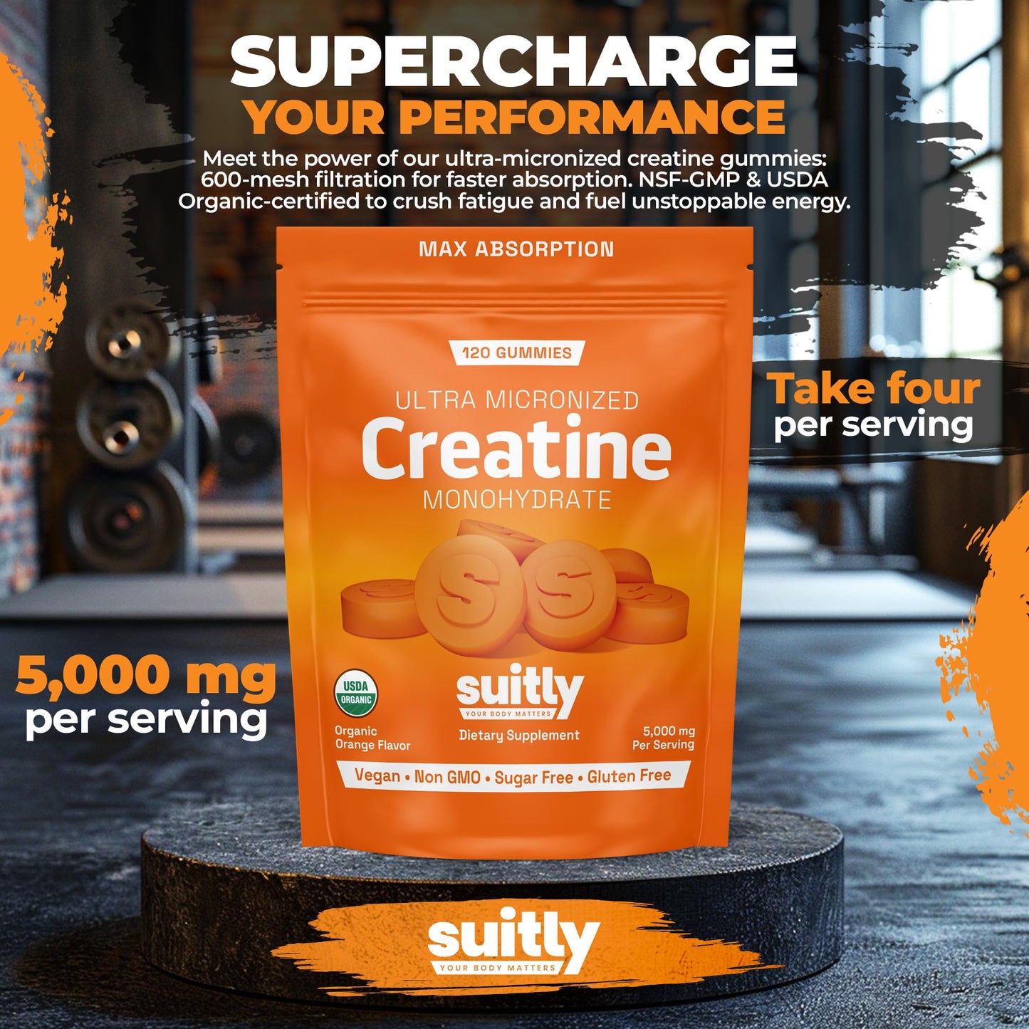 Suitly Creatine Gummies 120 Count