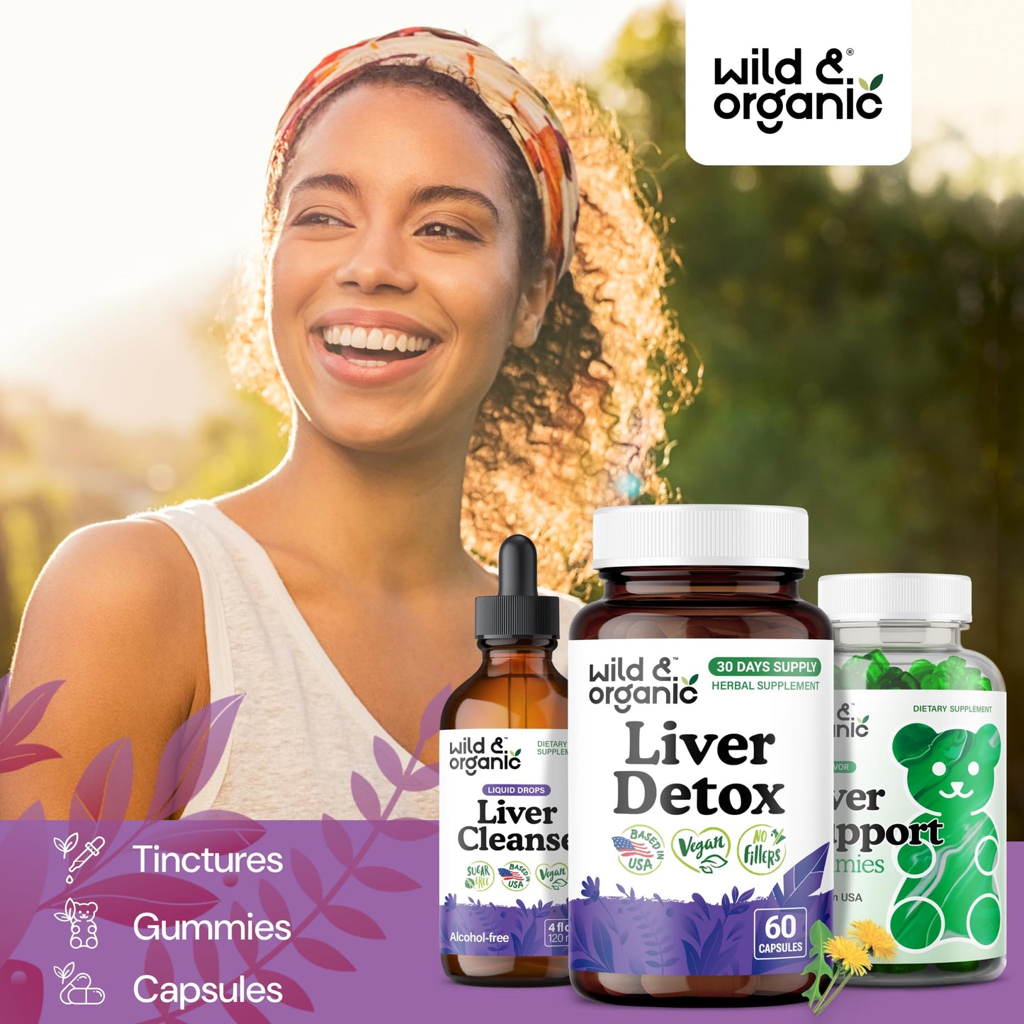 Wild & Organic Liver Detox Cleanse Capsule, 60 Capsules