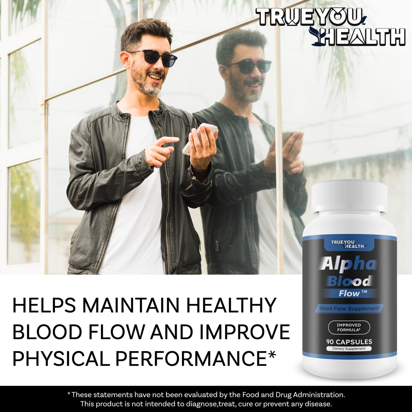 True You Health Alpha Blood Flow Capsule 90 Count
