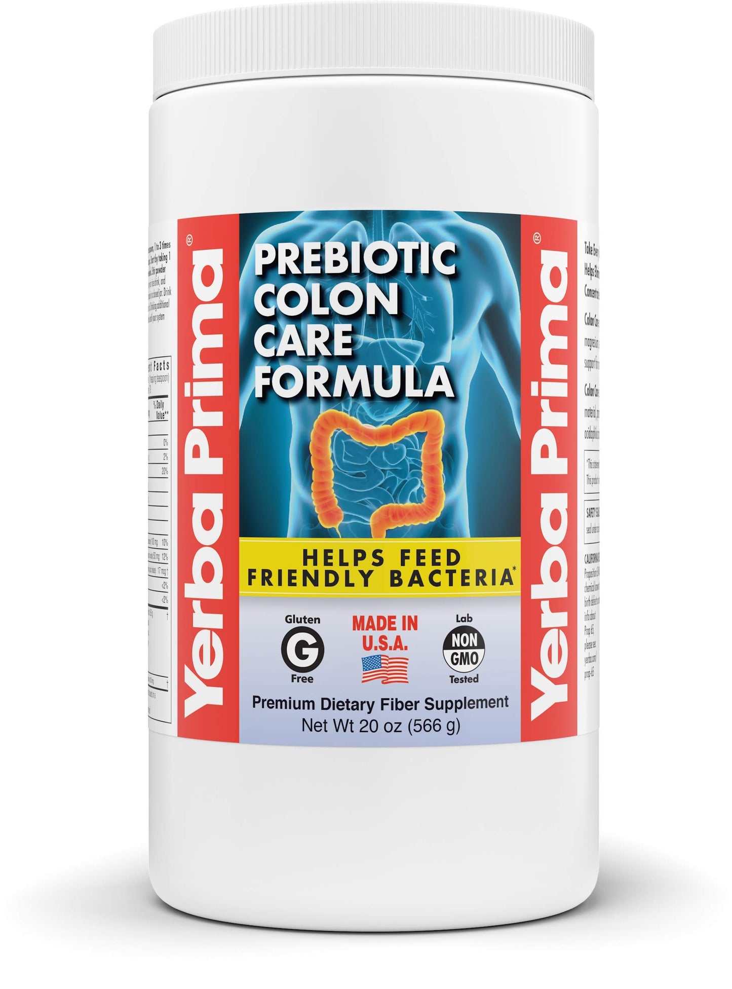 Yerba Prima Prebiotic Colon Care Formula Powder, 20 oz