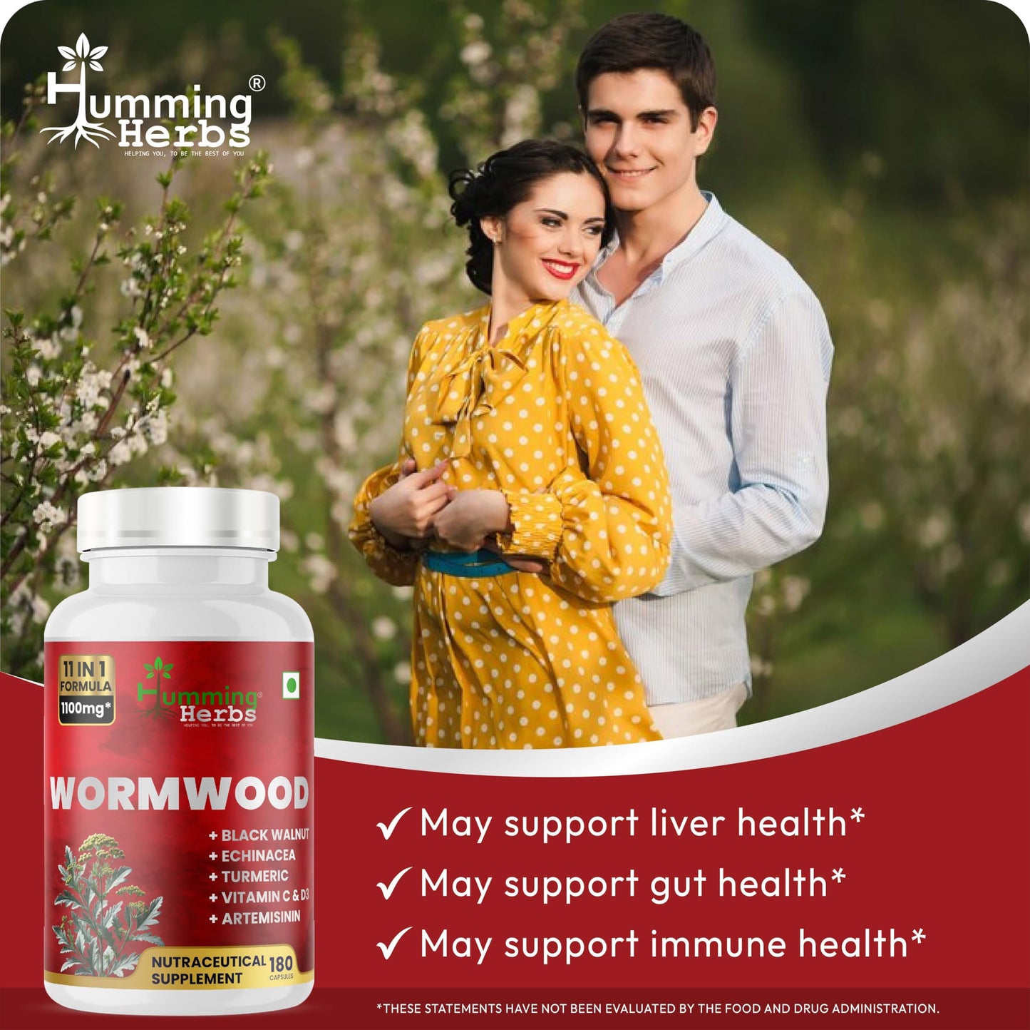 Humming Herbs Wormwood Complex 180 Capsules