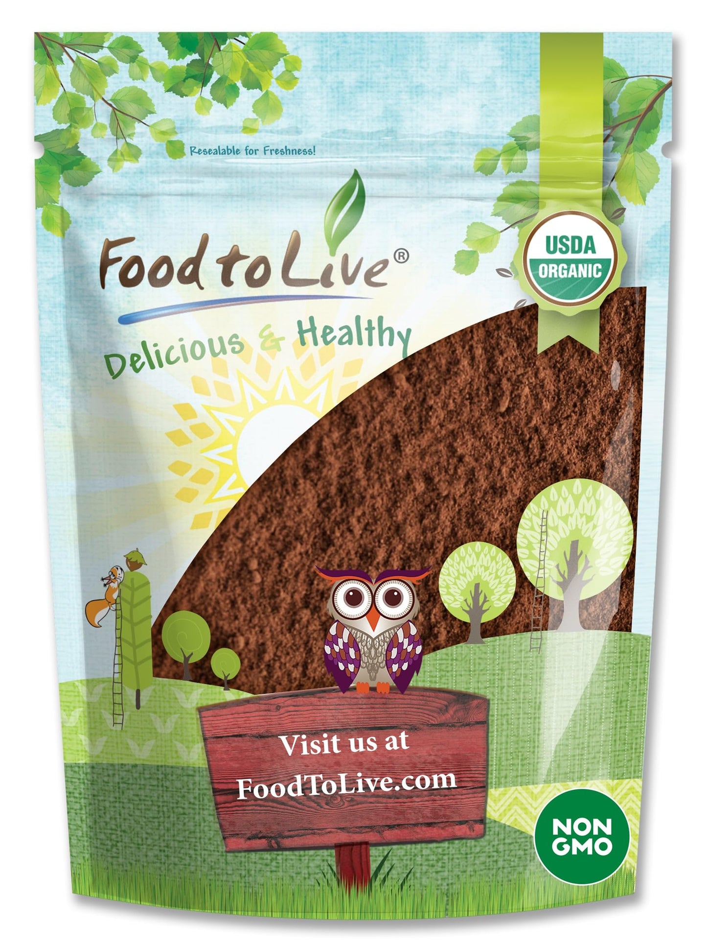 Food to Live Organic Chaga Mushroom Powder, 16 Ounce