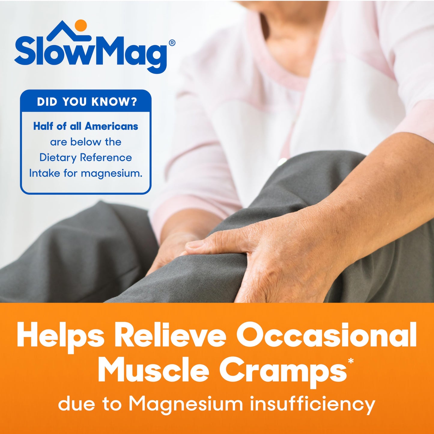 Slow-Mag Muscle & Heart Magnesium Chloride Supplement with Calcium Tablets, 180 Count